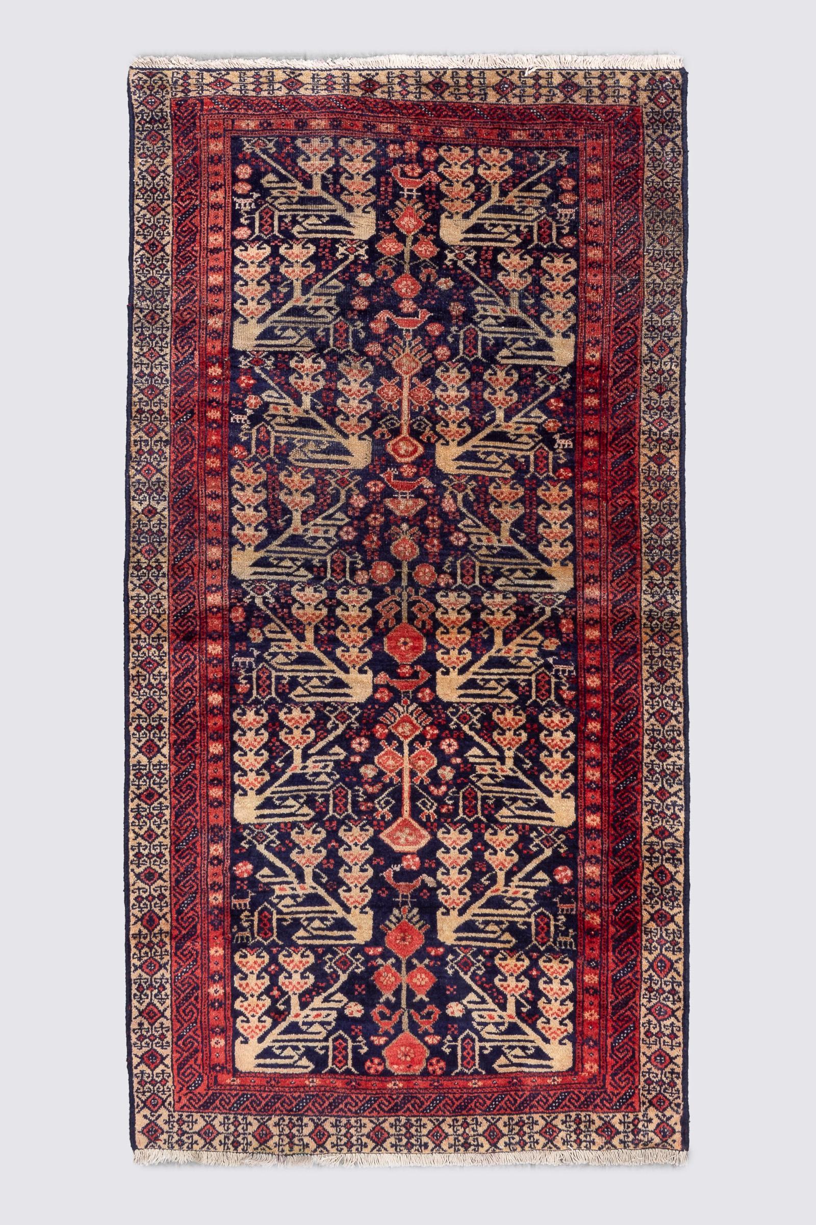 Antique Baluch Khorasan Morqi Carpet 1.2SQM