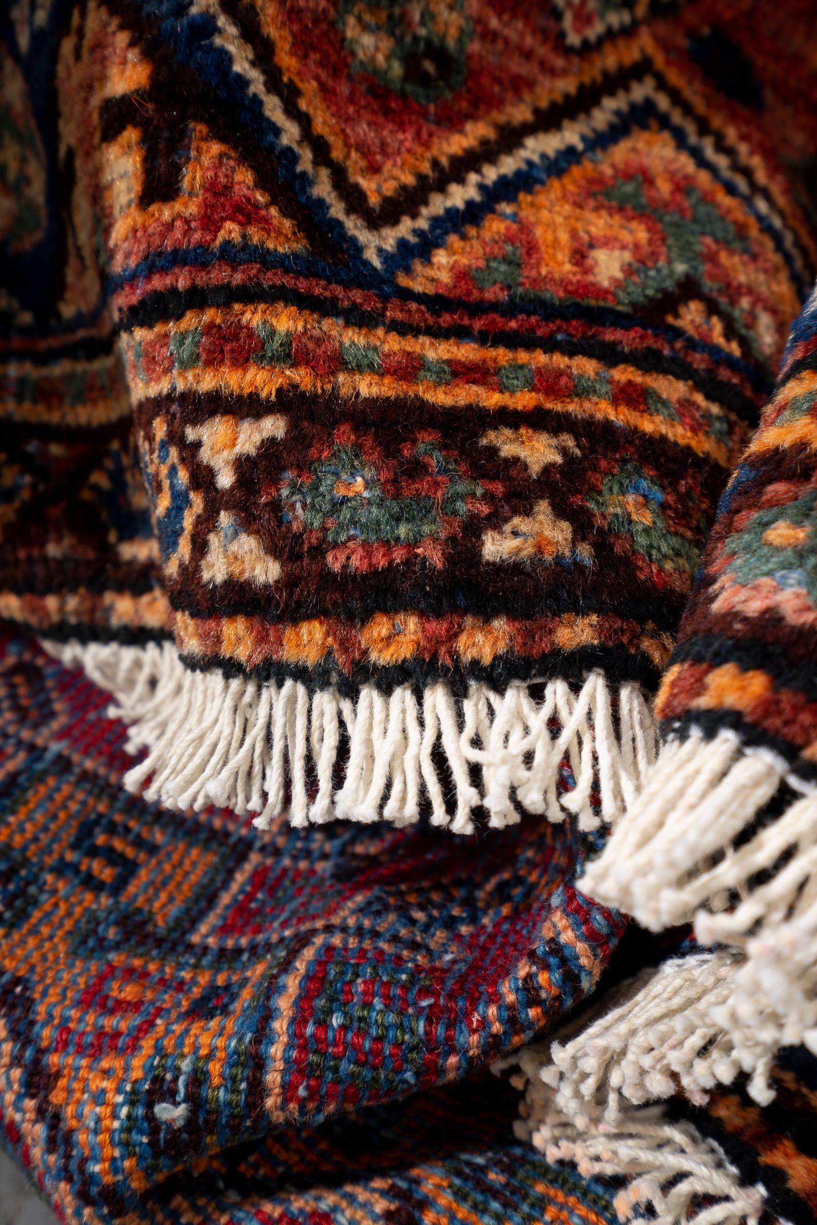 Antique Qashqai Bavanat Persian Rug