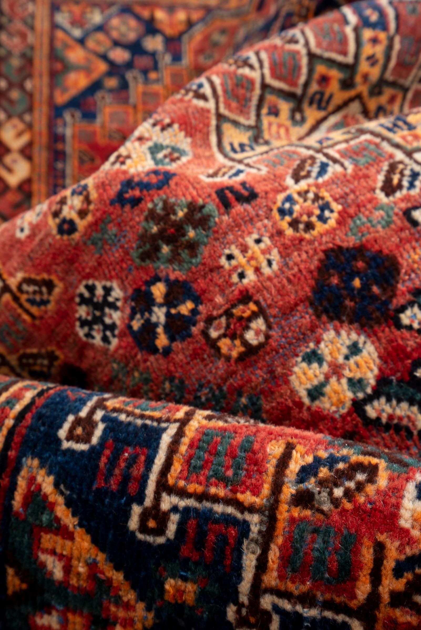 Antique Qashqai Bavanat Persian Rug