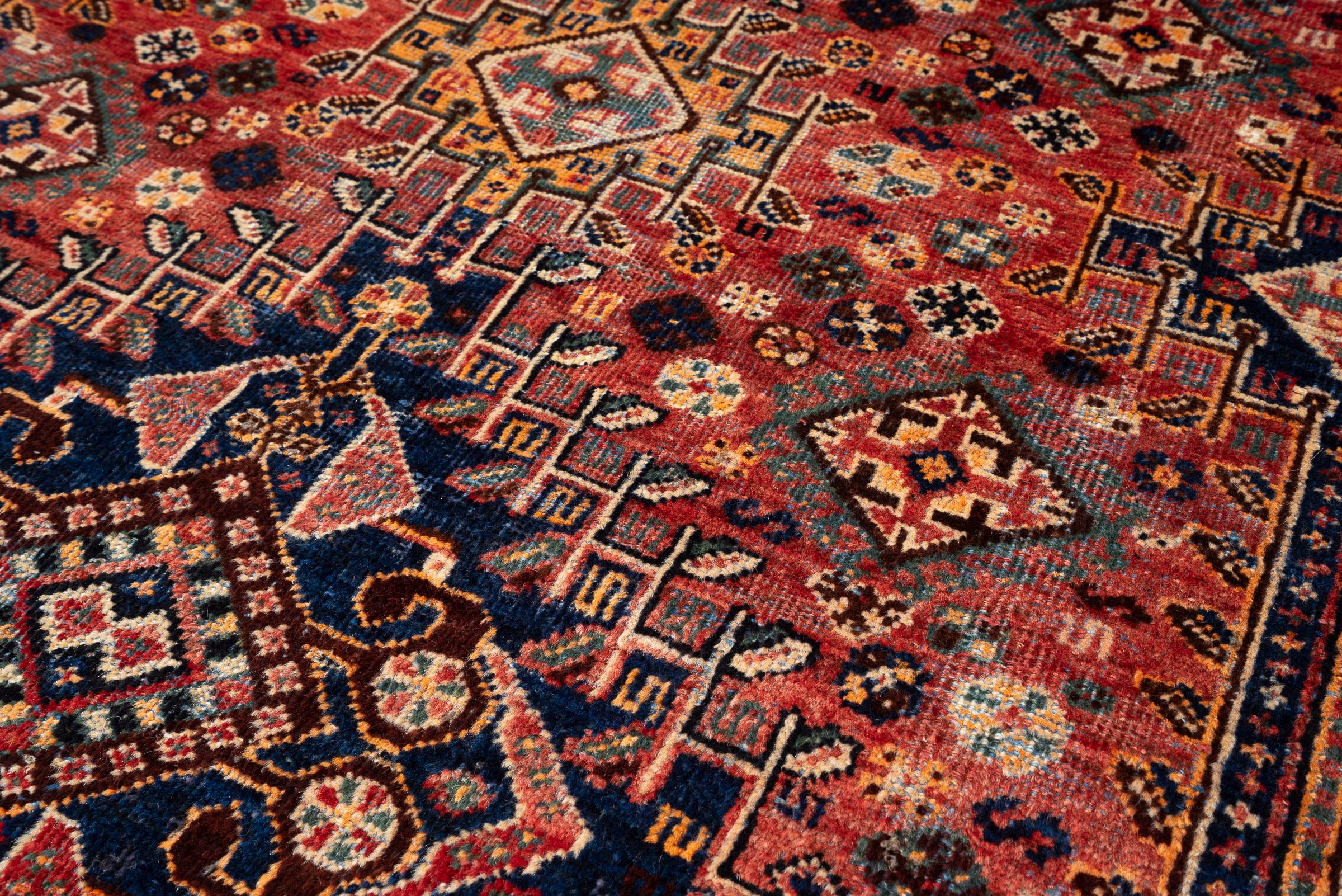 Antique Qashqai Bavanat Persian Rug