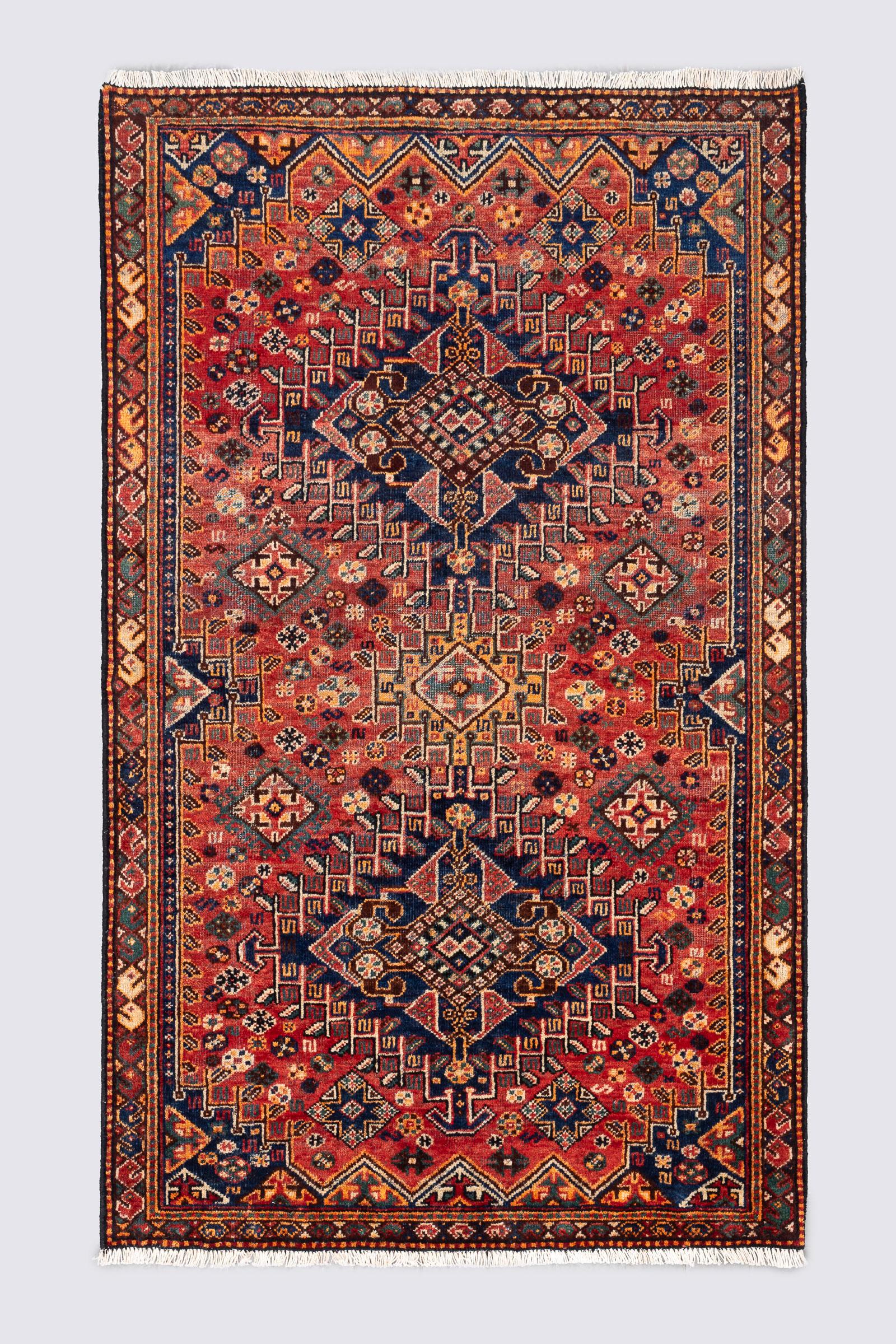 Antique Qashqai Bavanat Carpet 2 SQM