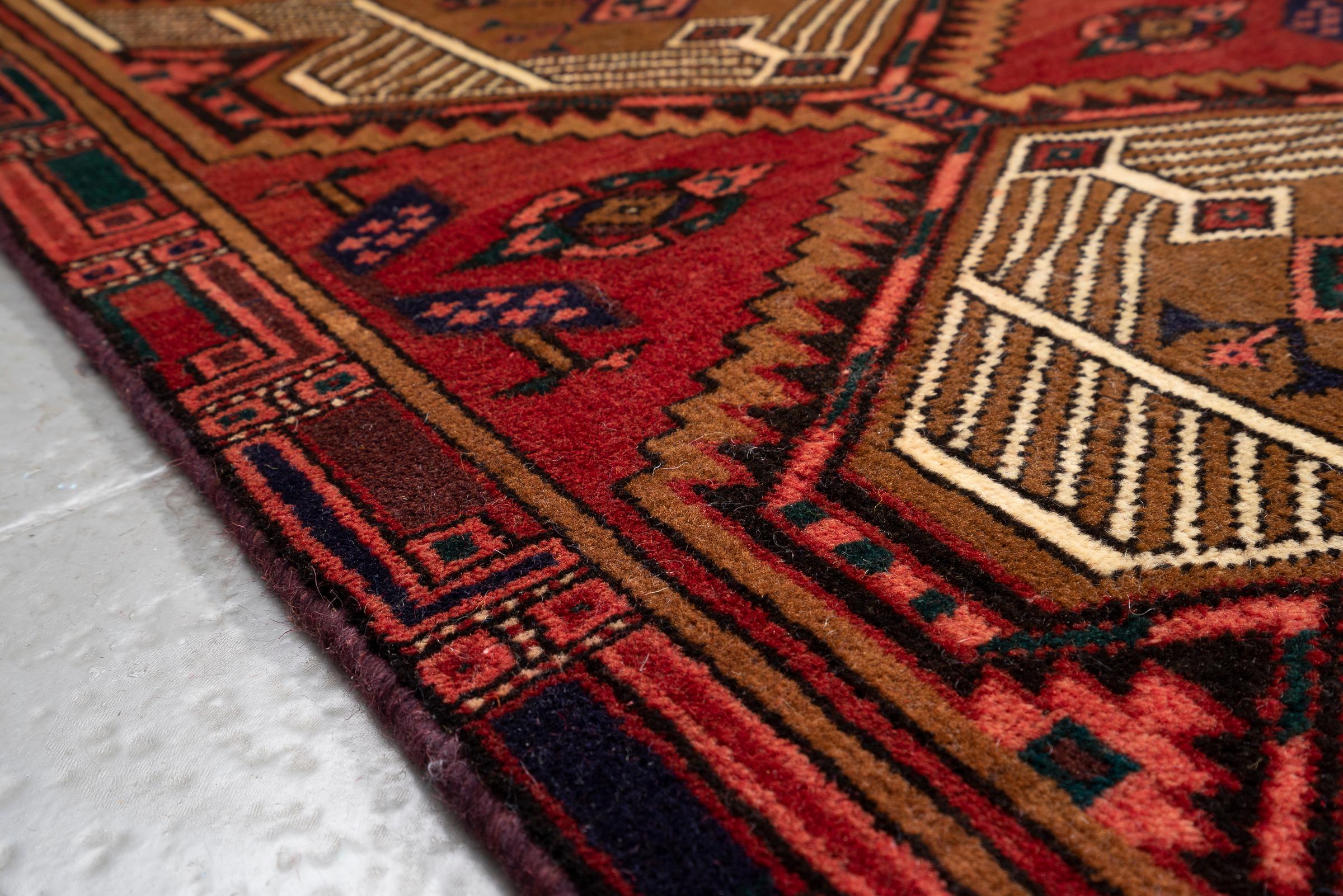 Vintage Sarab Qalami Persian Runner Rug