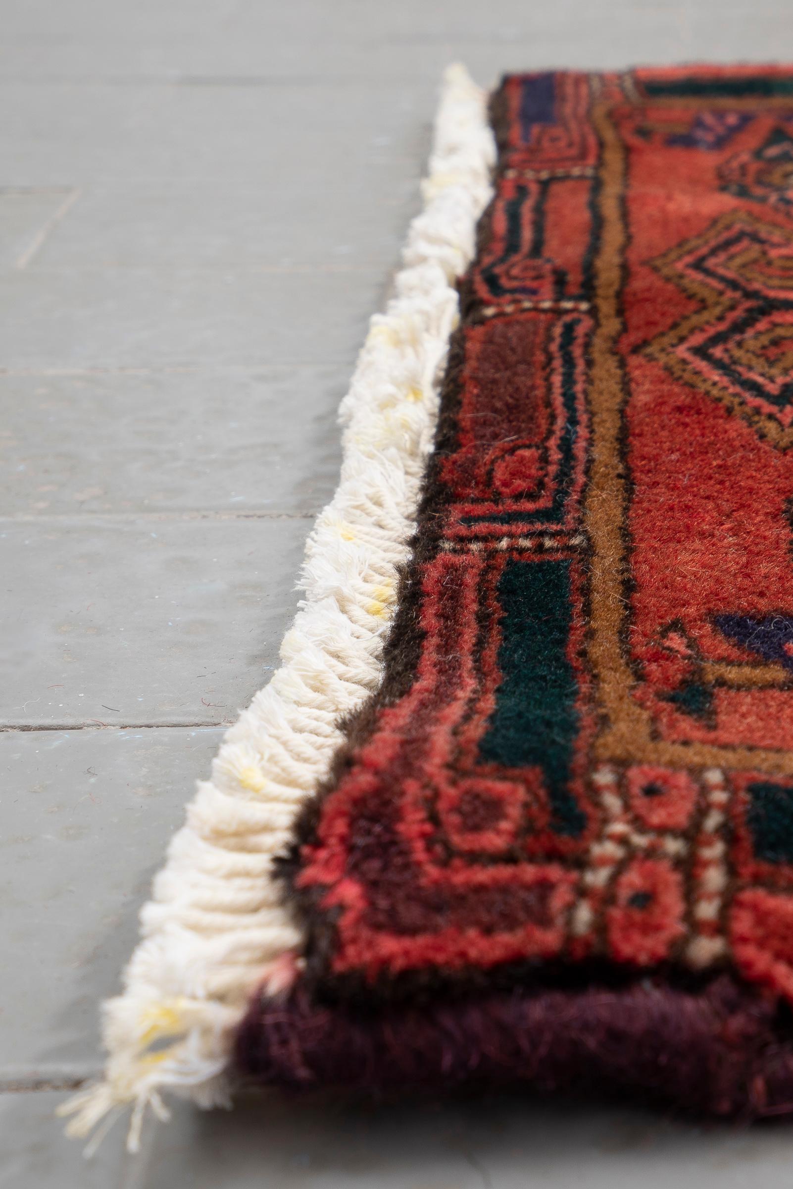 Vintage Sarab Qalami Persian Runner Rug