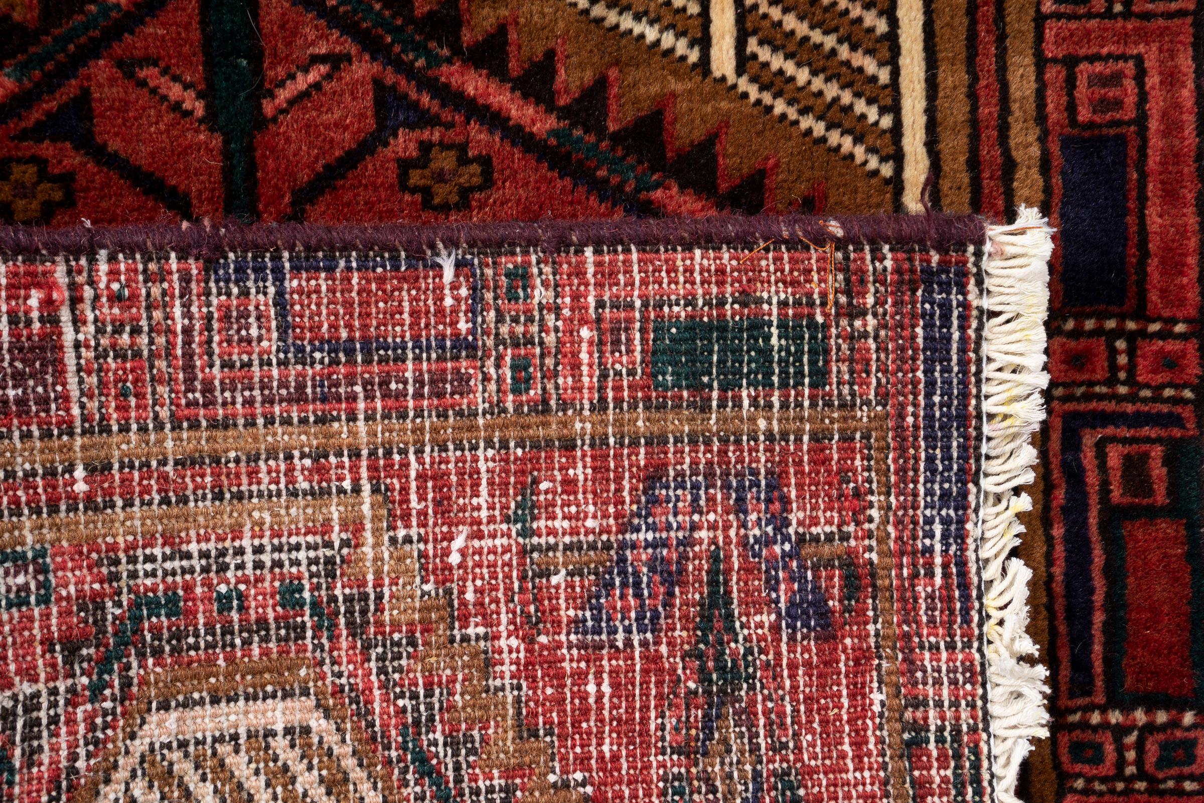 Vintage Sarab Qalami Persian Runner Rug