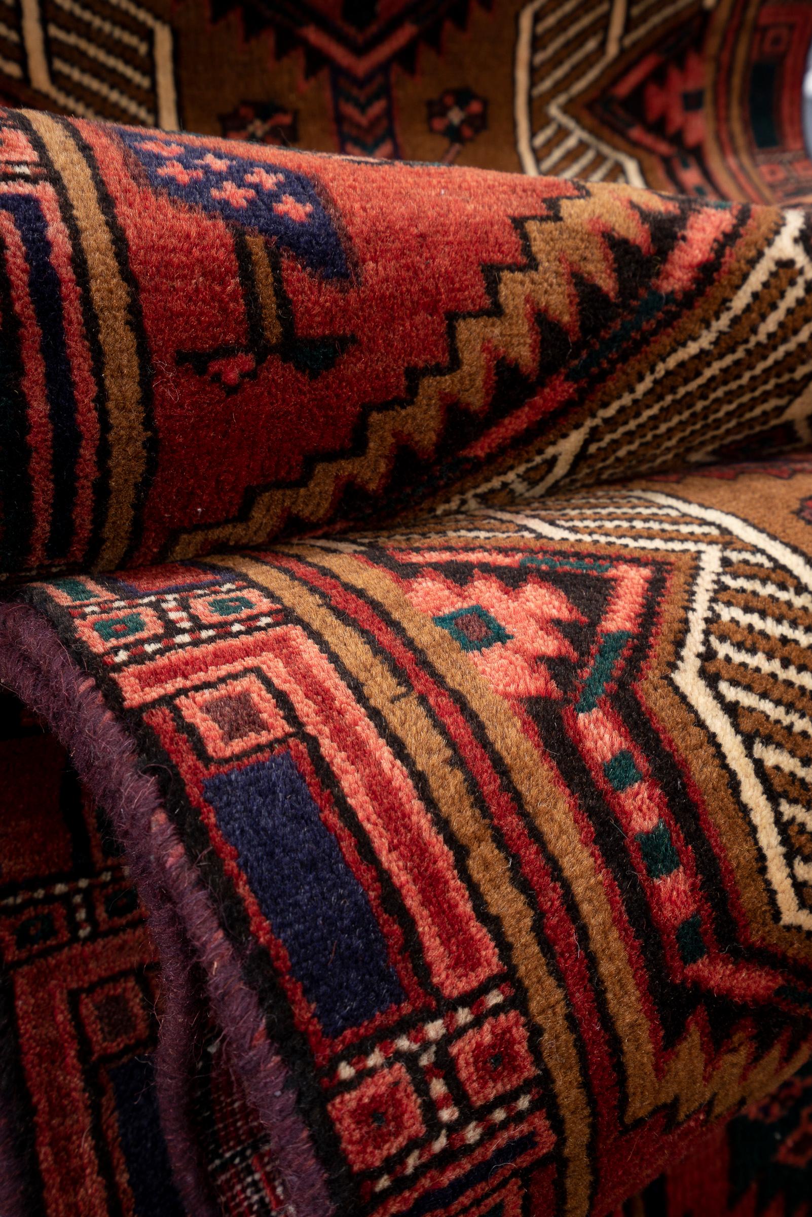 Vintage Sarab Qalami Persian Runner Rug