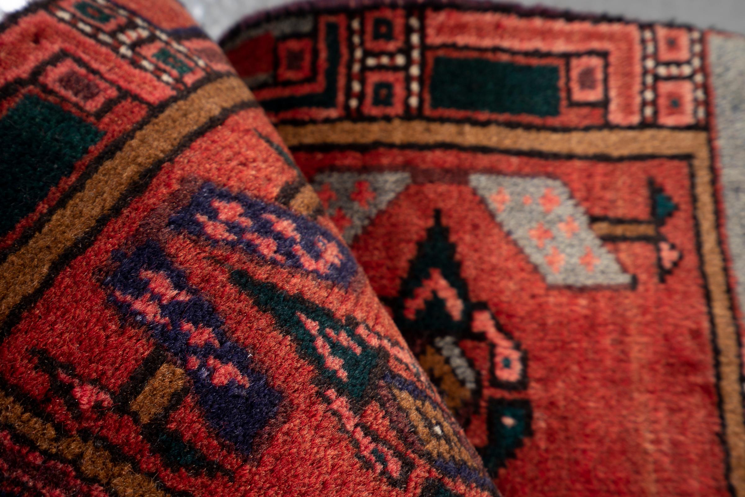 Vintage Sarab Qalami Persian Runner Rug
