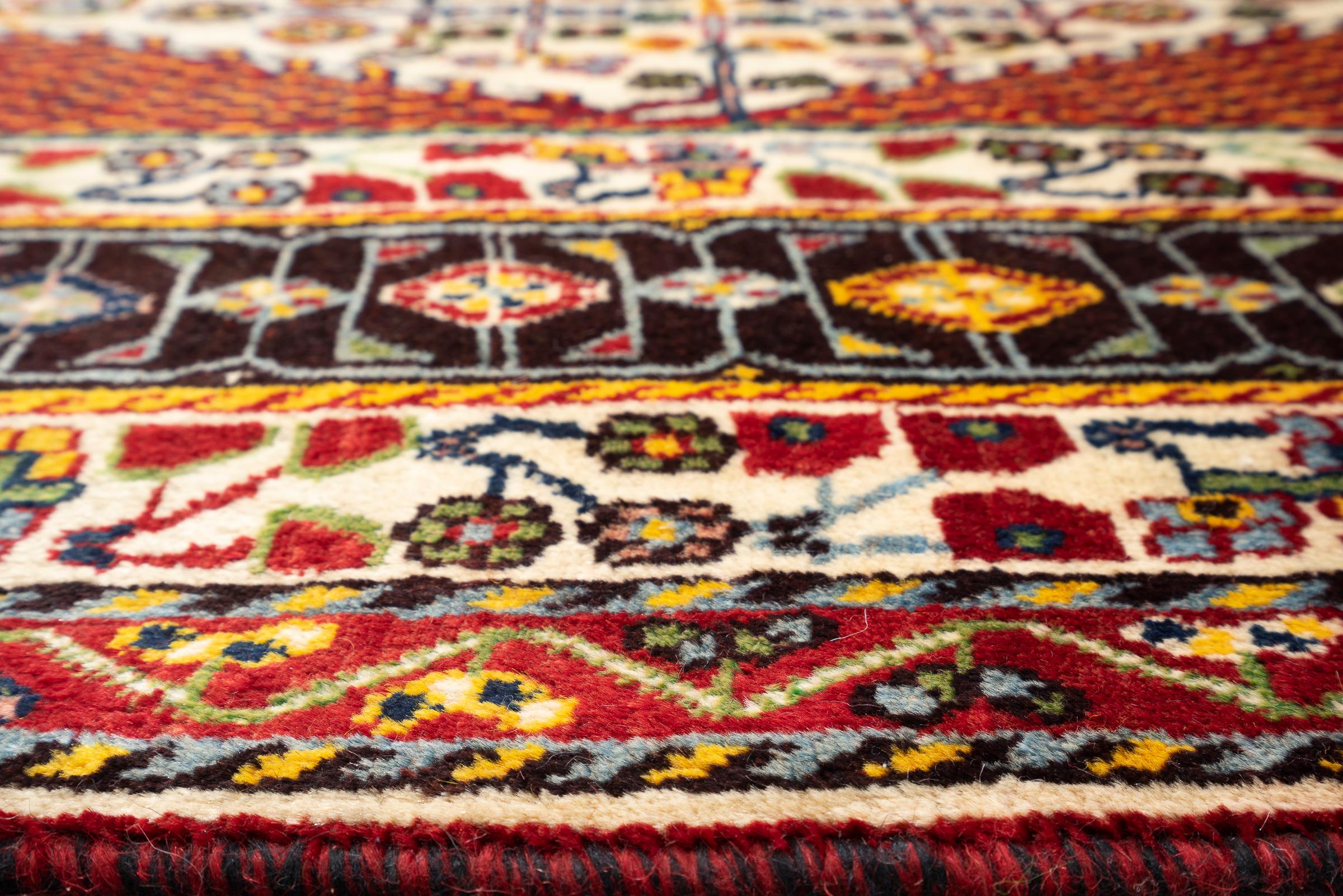 Vintage Fine Kashkouli Millefleur Persian Rug, c. 1915–1935