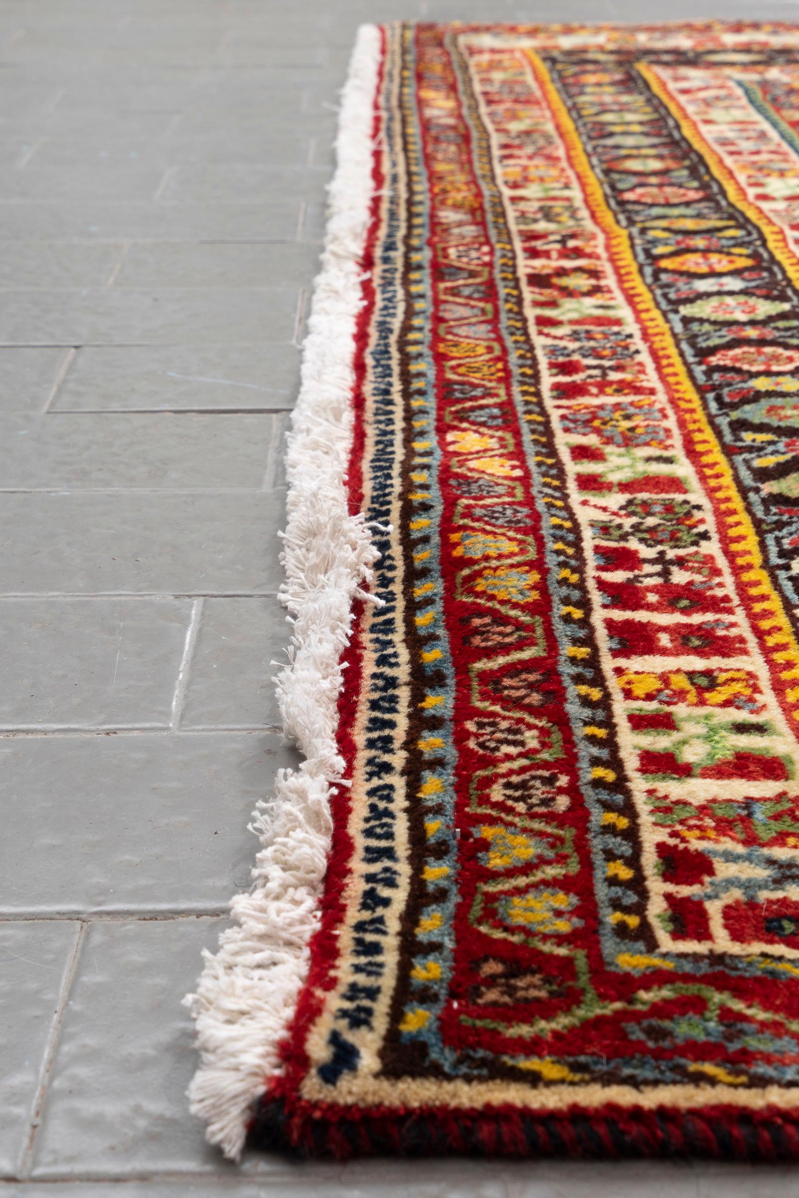 Vintage Fine Kashkouli Millefleur Persian Rug, c. 1915–1935