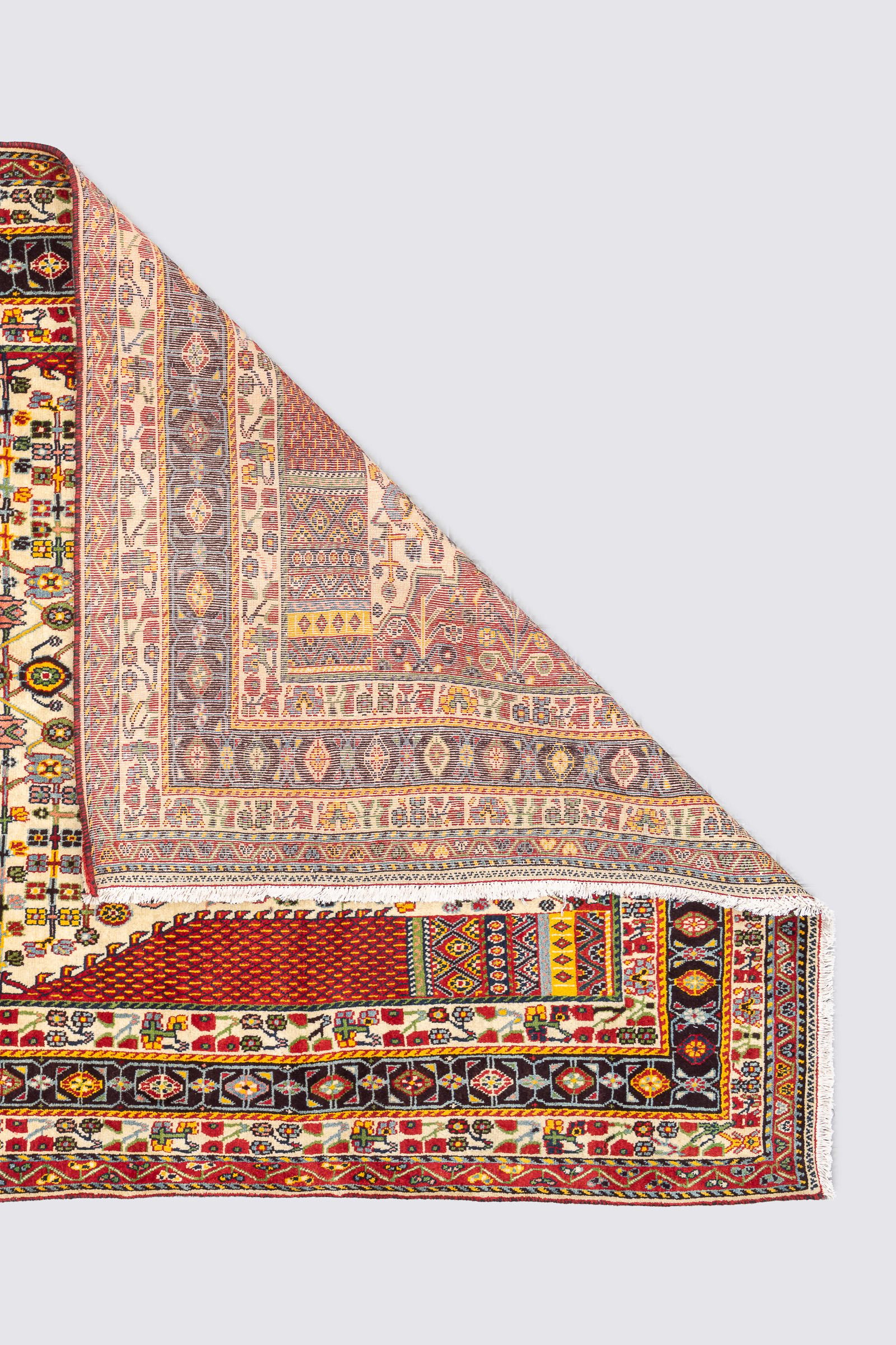 Vintage Fine Kashkouli Millefleur Persian Rug, c. 1915–1935