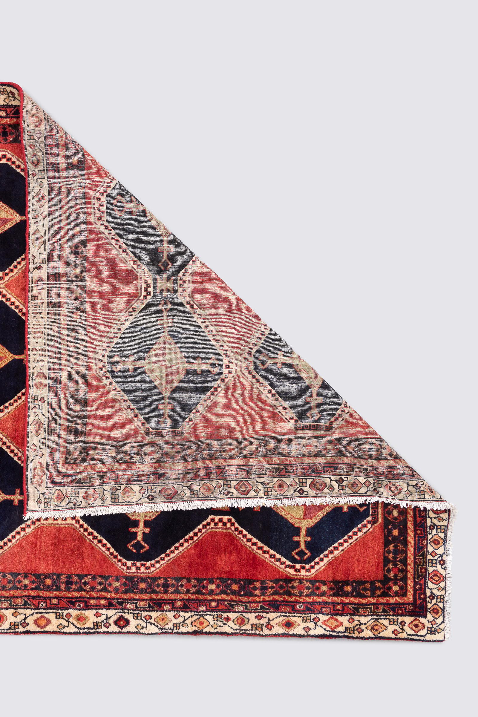 Vintage Dehaj Diamond Lattice Persian Rug, c. 1950s