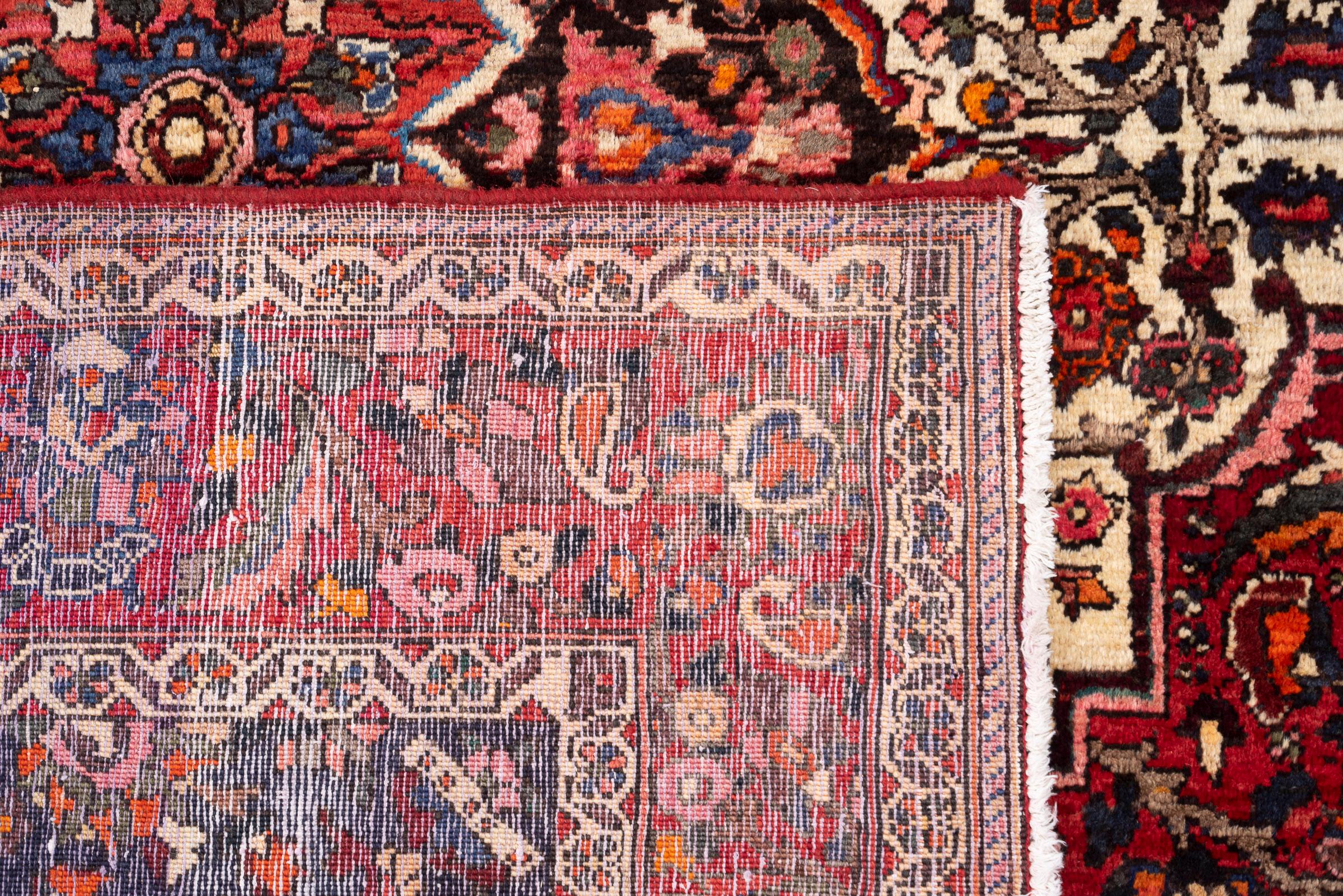 Antique Fine Bakhtiari Lachak Toranj Persian Rug