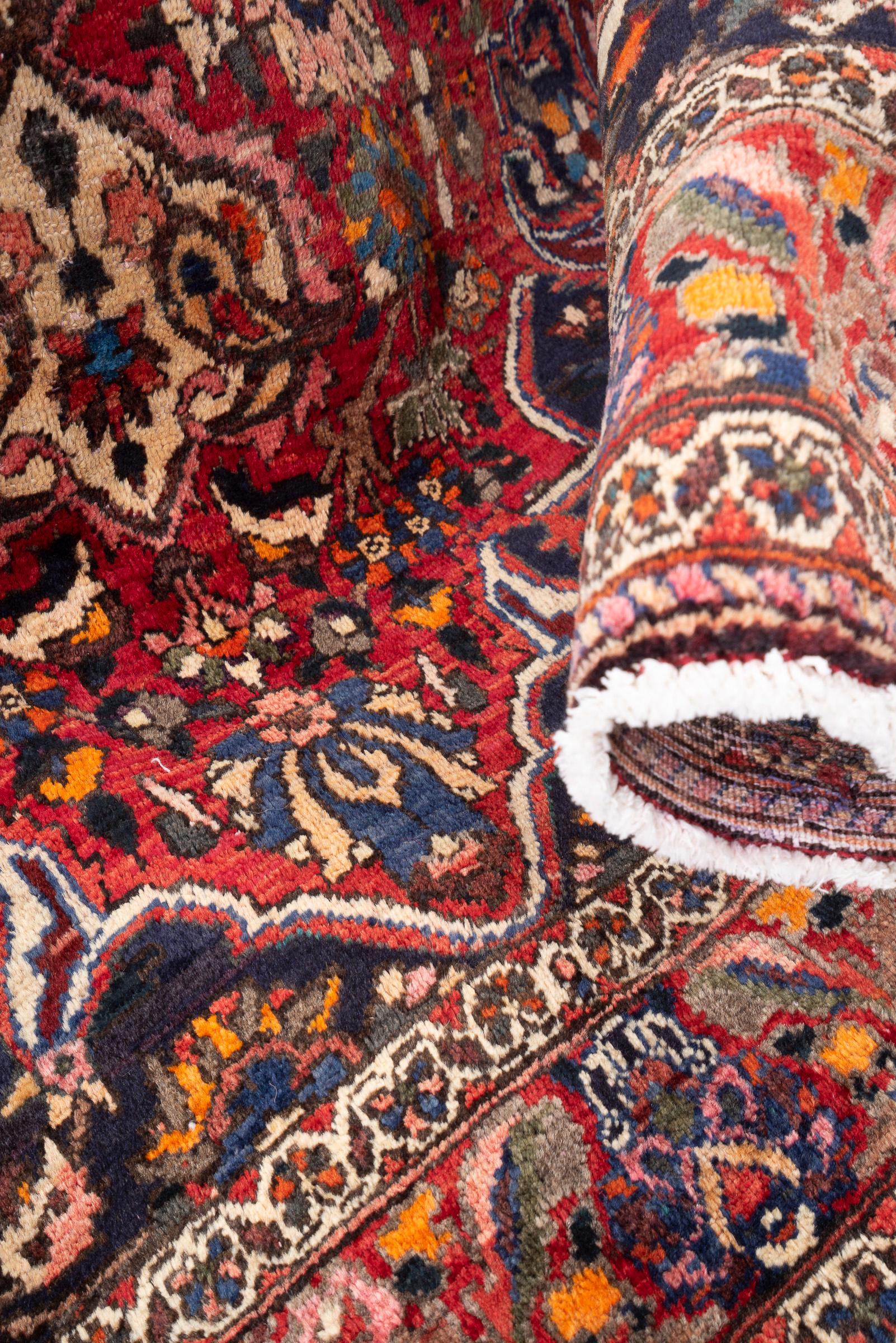 Antique Fine Bakhtiari Lachak Toranj Persian Rug