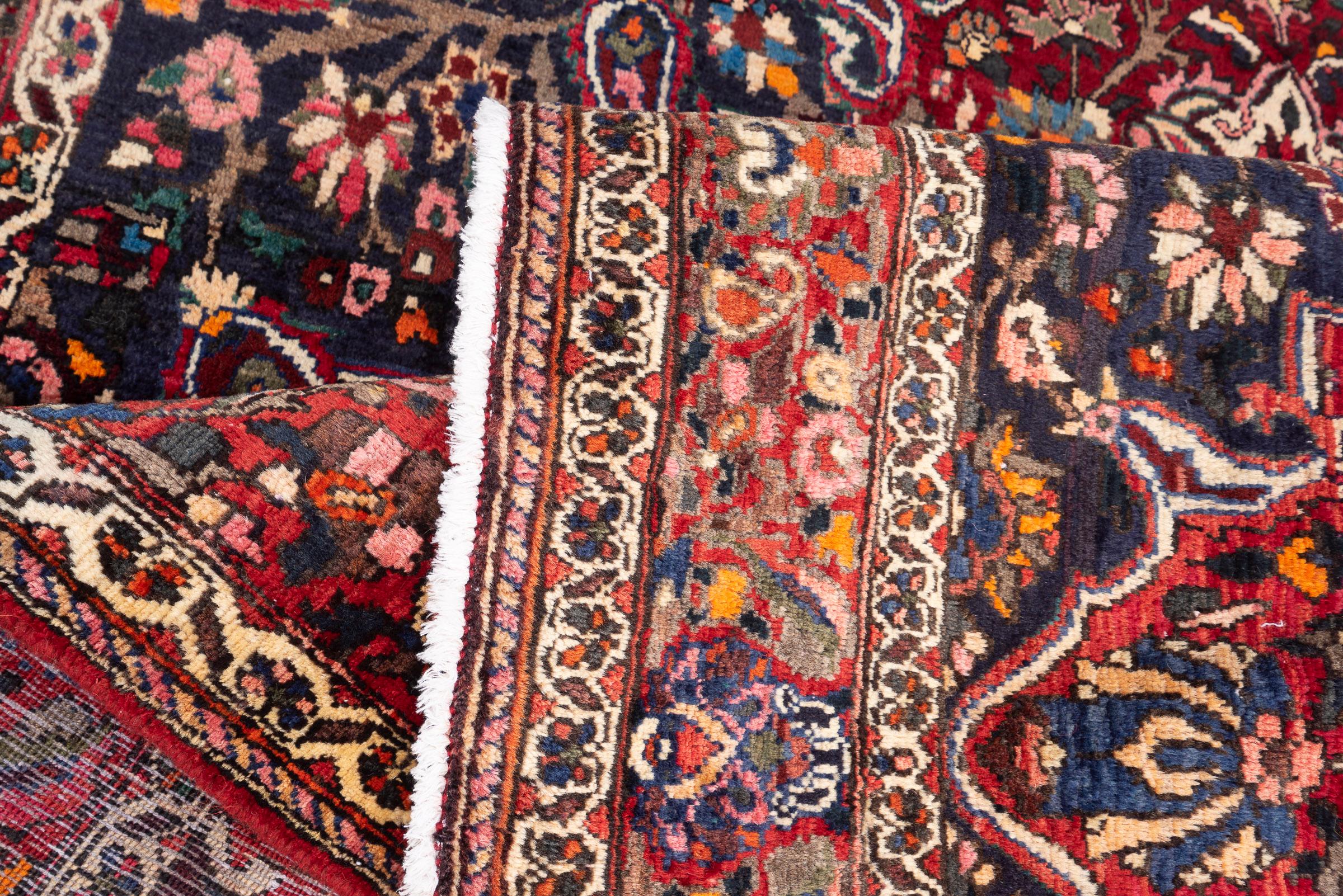 Antique Fine Bakhtiari Lachak Toranj Persian Rug