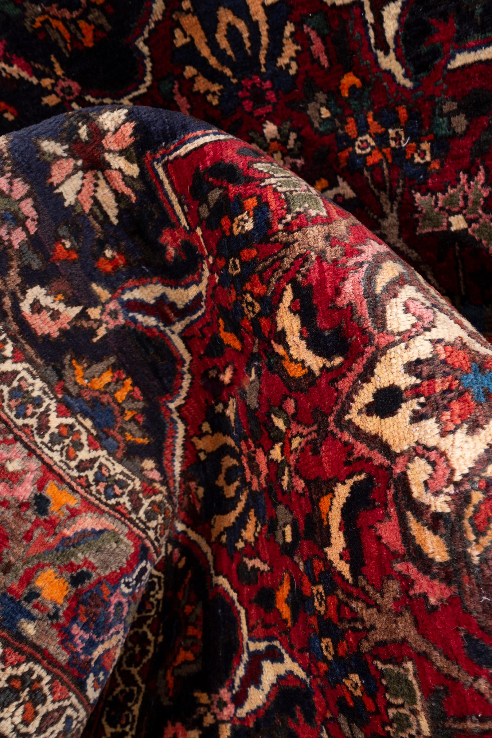 Antique Fine Bakhtiari Lachak Toranj Persian Rug