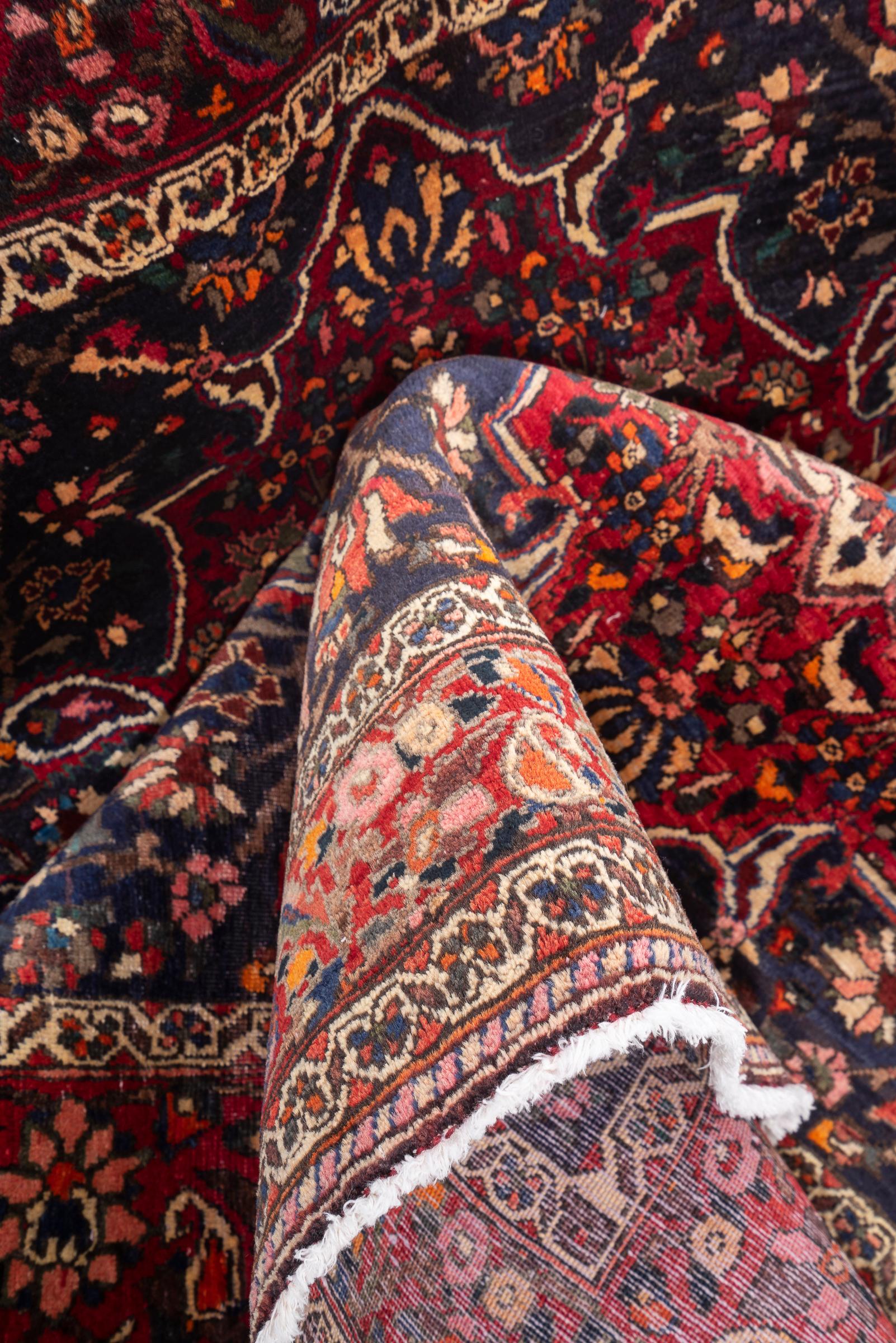 Antique Fine Bakhtiari Lachak Toranj Persian Rug