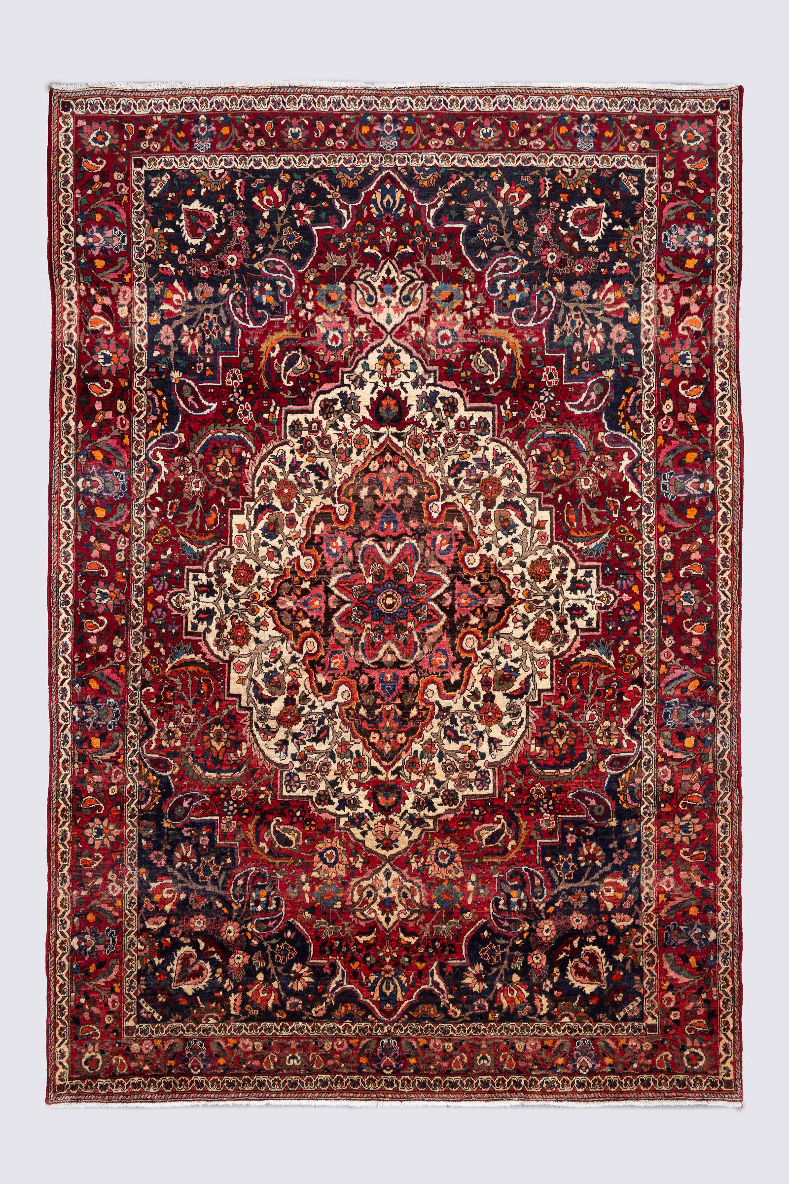 Antique Fine Bakhtiari Lachak Toranj Carpet 6.3SQM