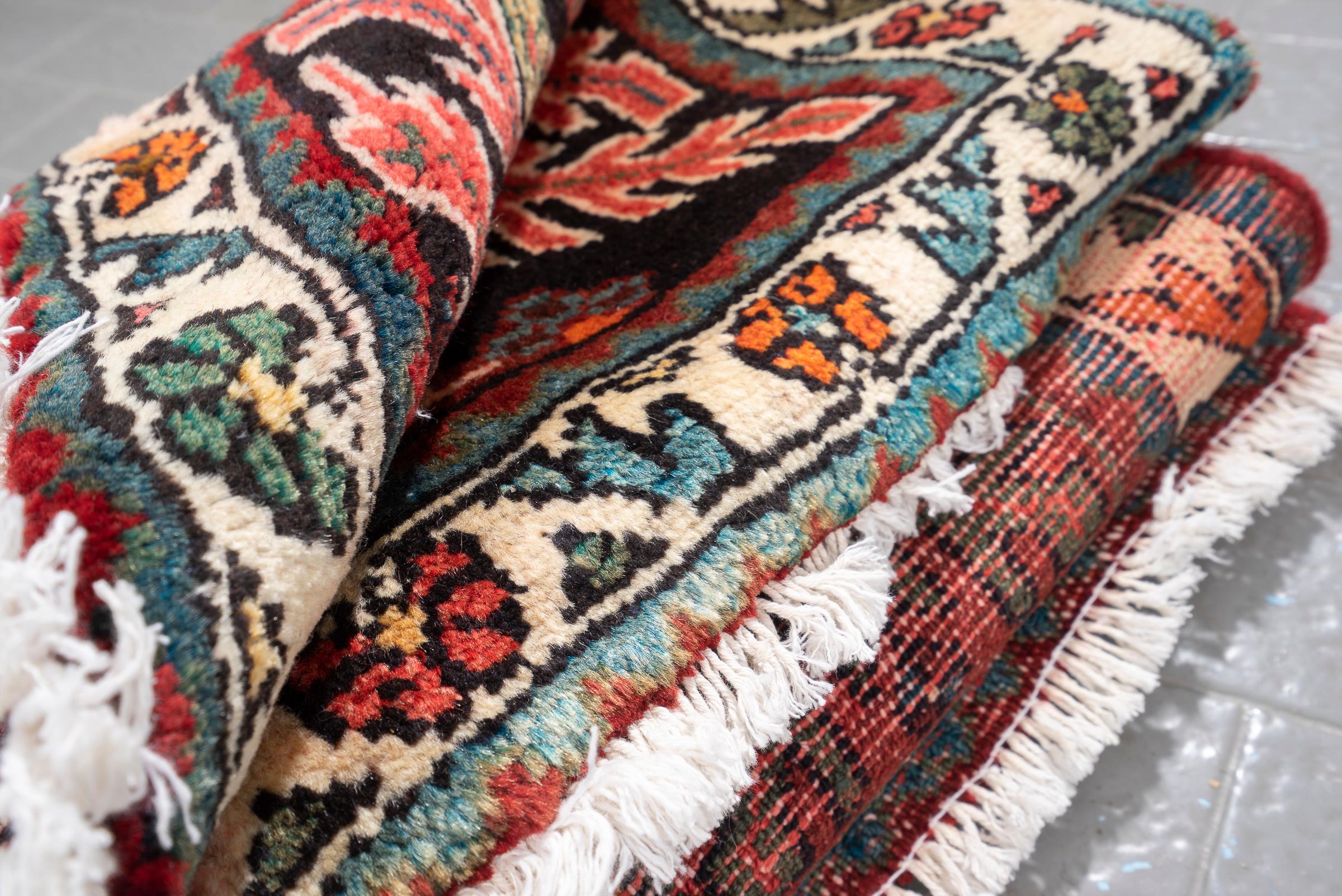 Vintage Shahsavan Saveh Persian Rug