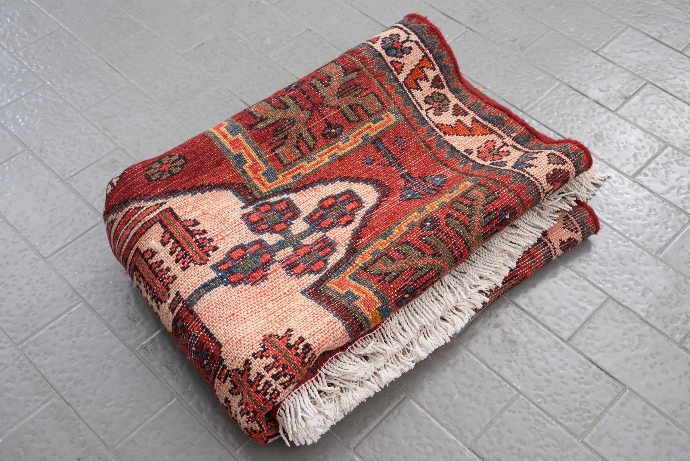 Vintage Shahsavan Saveh Persian Rug