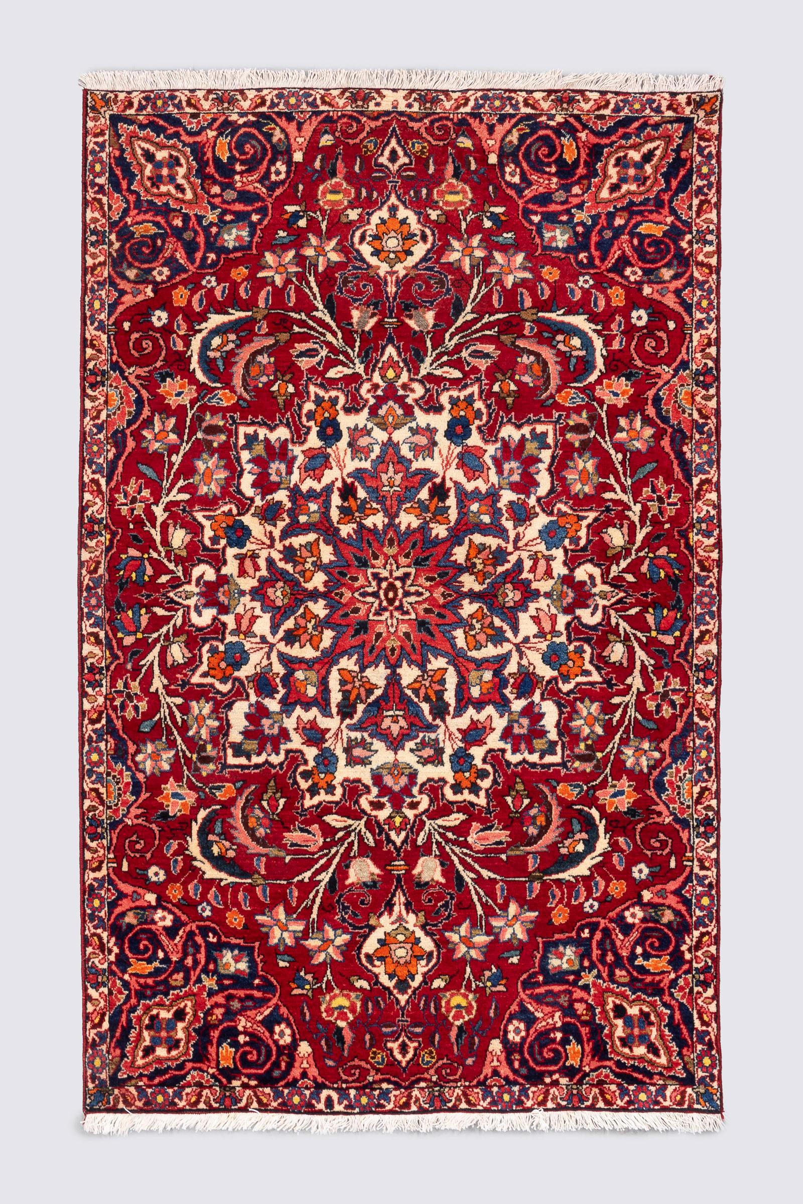 Vintage Bakhtiari Fine Lachak Toranj Carpet 1.8SQM