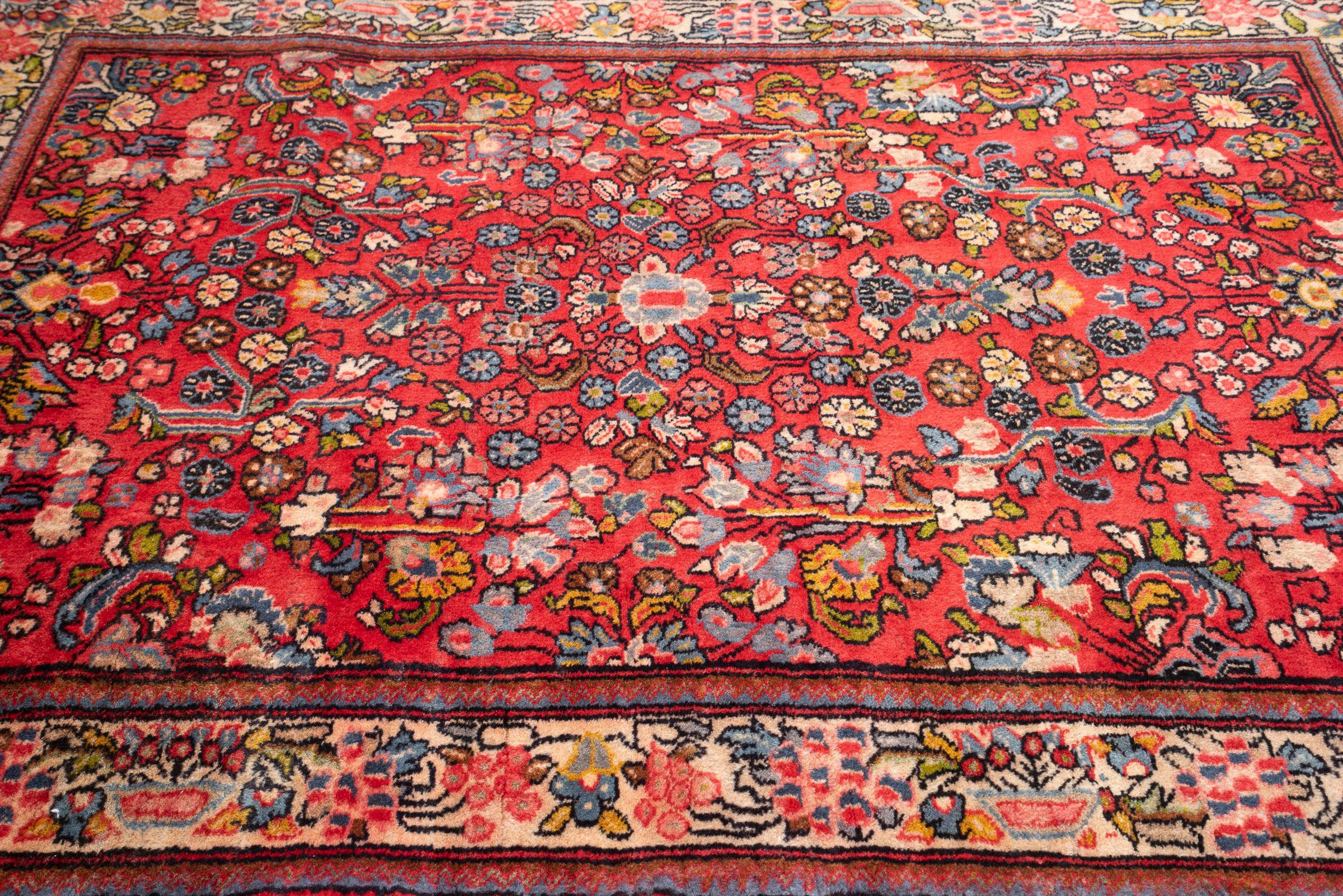 Vintage Sarouk Afshan Fine Persian Rug