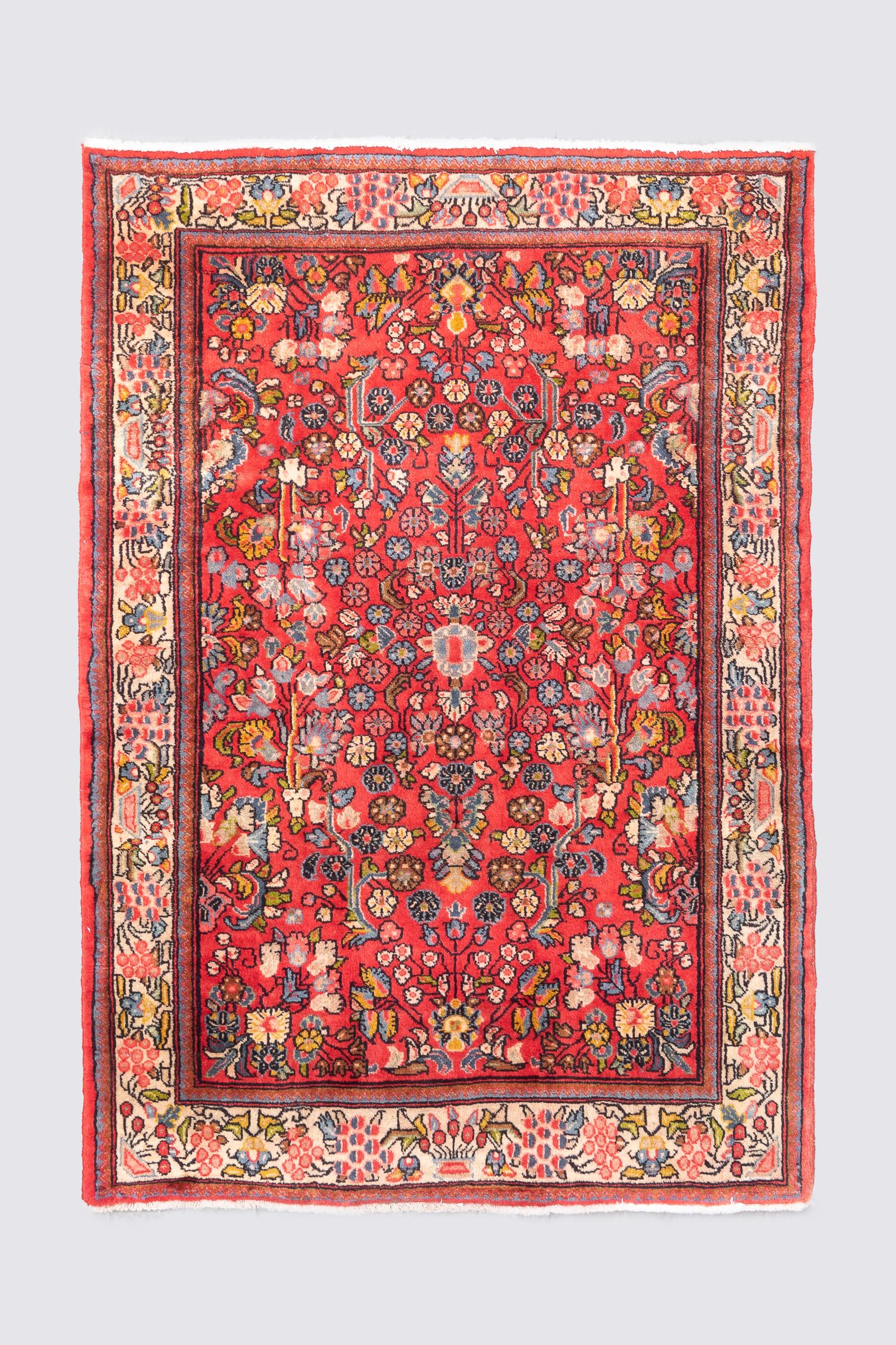 Semi Antique Sarouk Afshan Fine Carpet 1.5SQM