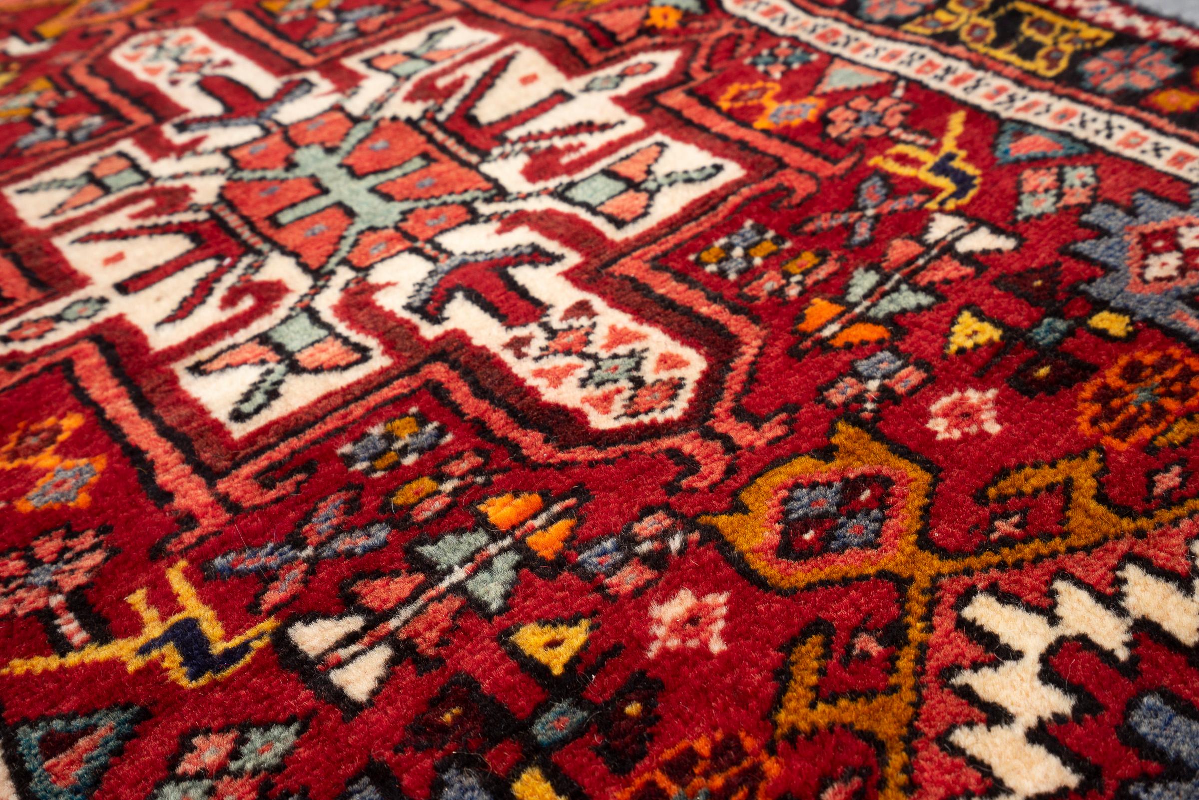 Vintage Qaraja Persian Runner Rug