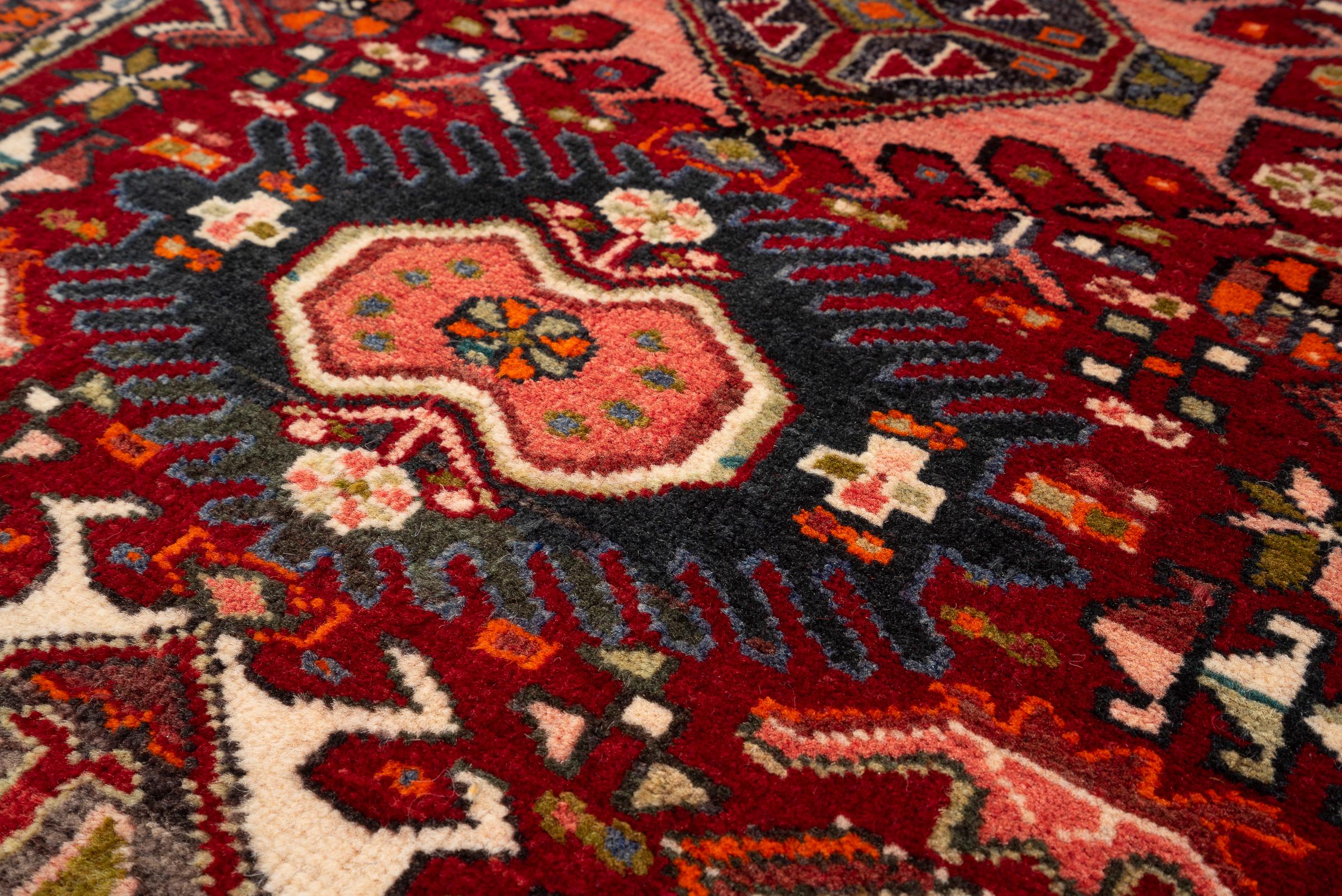 Vintage Qaraja Persian Runner Rug