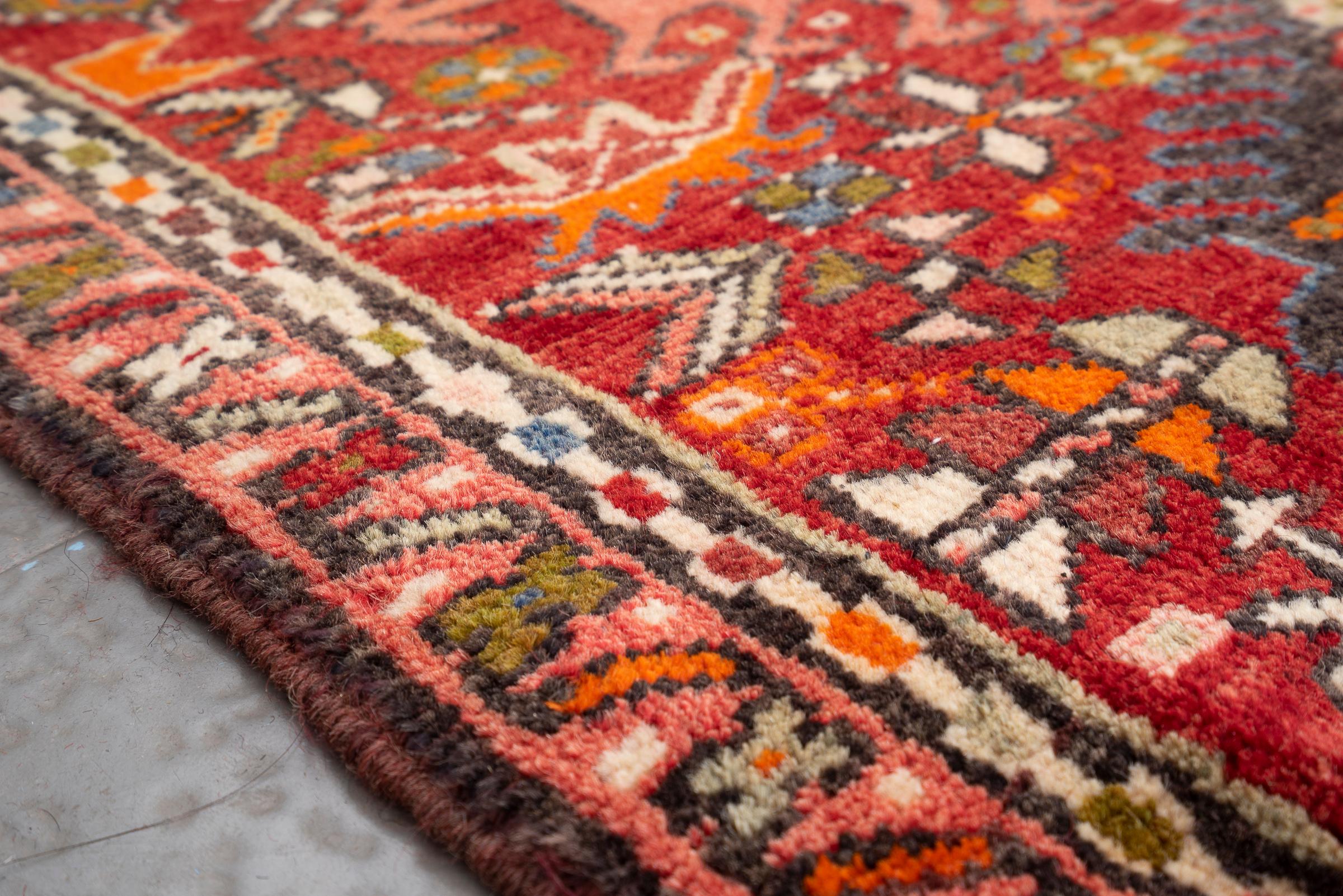 Vintage Qaraja Persian Runner Rug