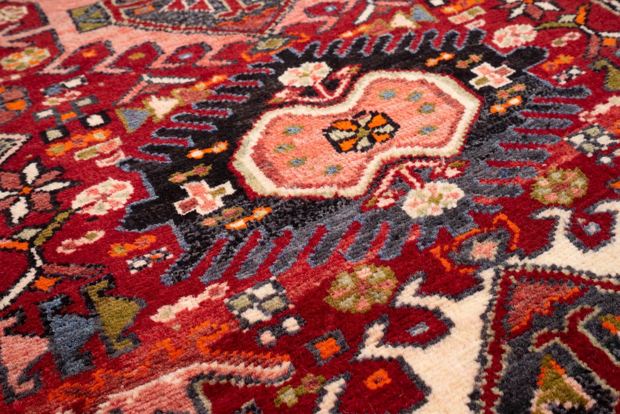 Vintage Qaraja Persian Runner Rug