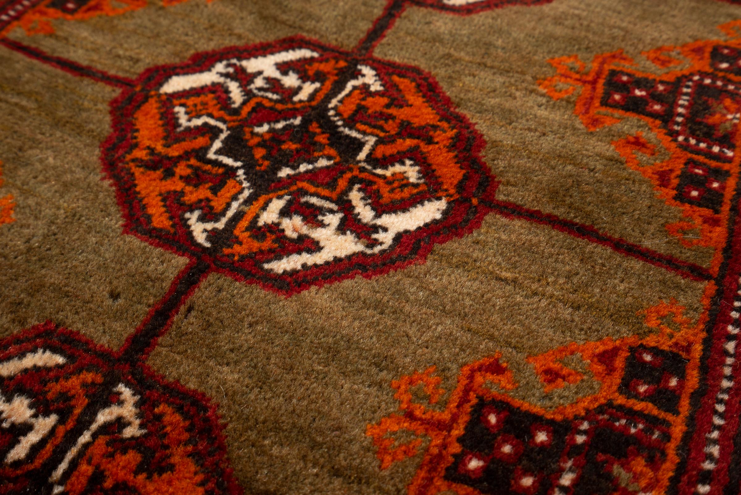 Torkaman Bukhara Persian Runner Rug