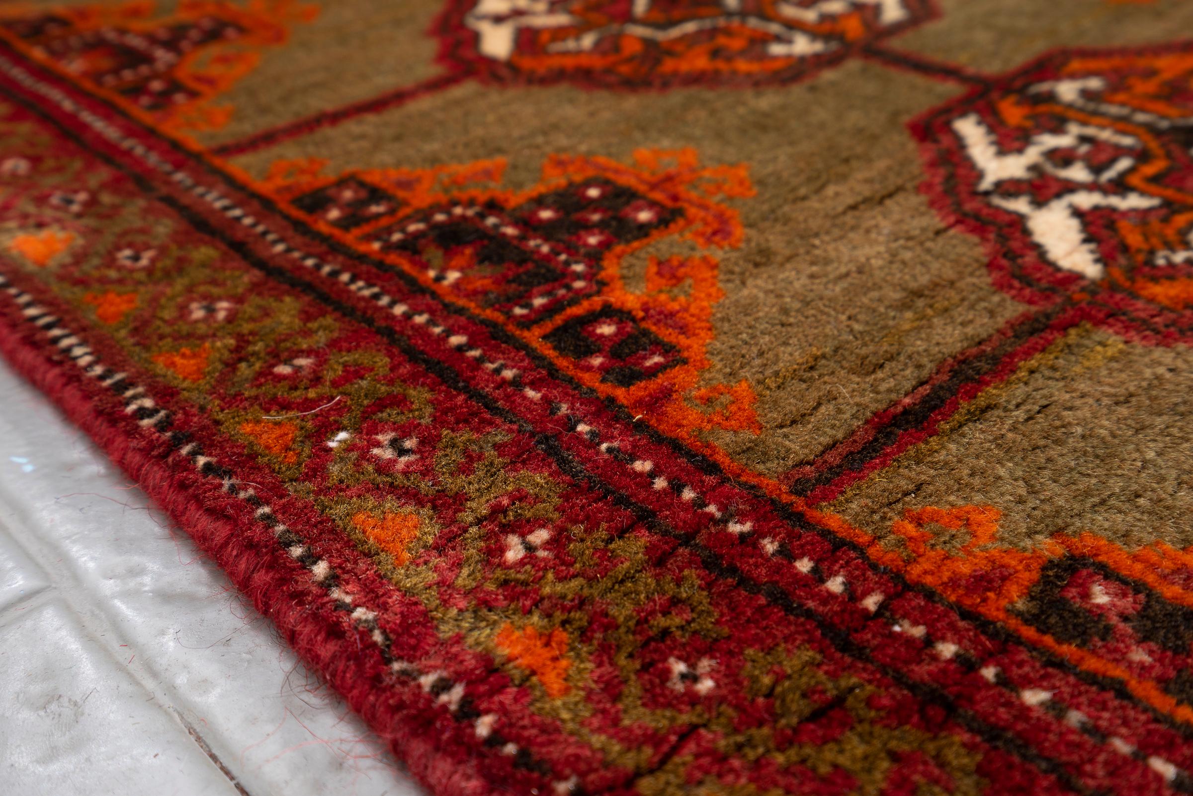 Torkaman Bukhara Persian Runner Rug