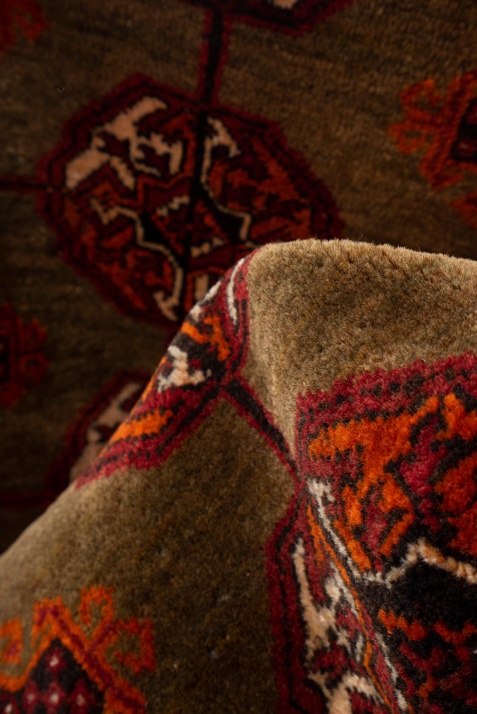 Torkaman Bukhara Persian Runner Rug