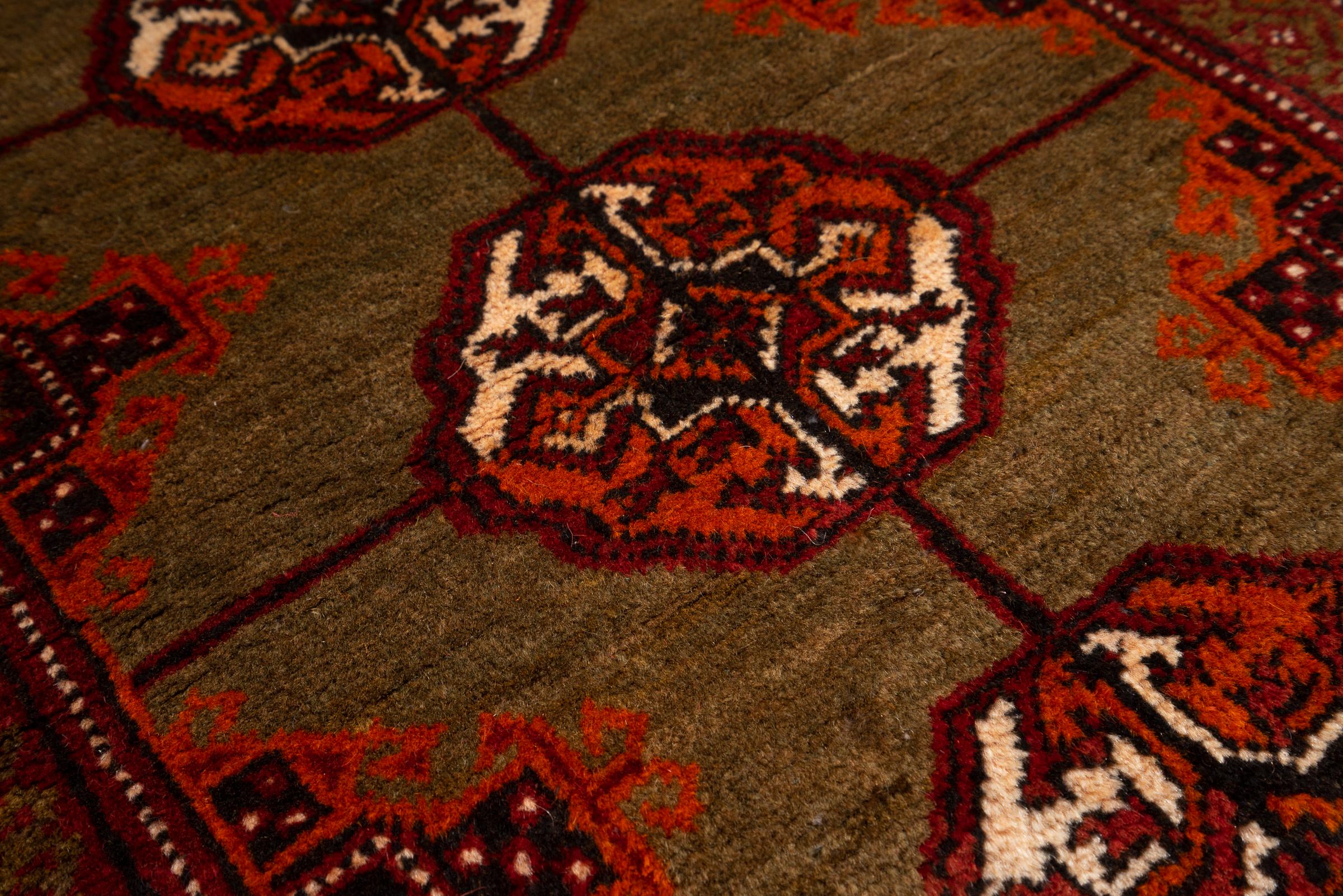 Torkaman Bukhara Persian Runner Rug