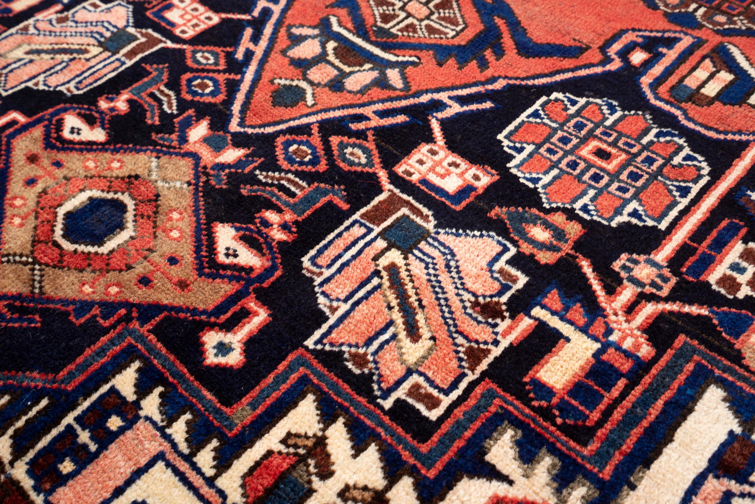 Vintage Nahavand Qaliche Persian Rug