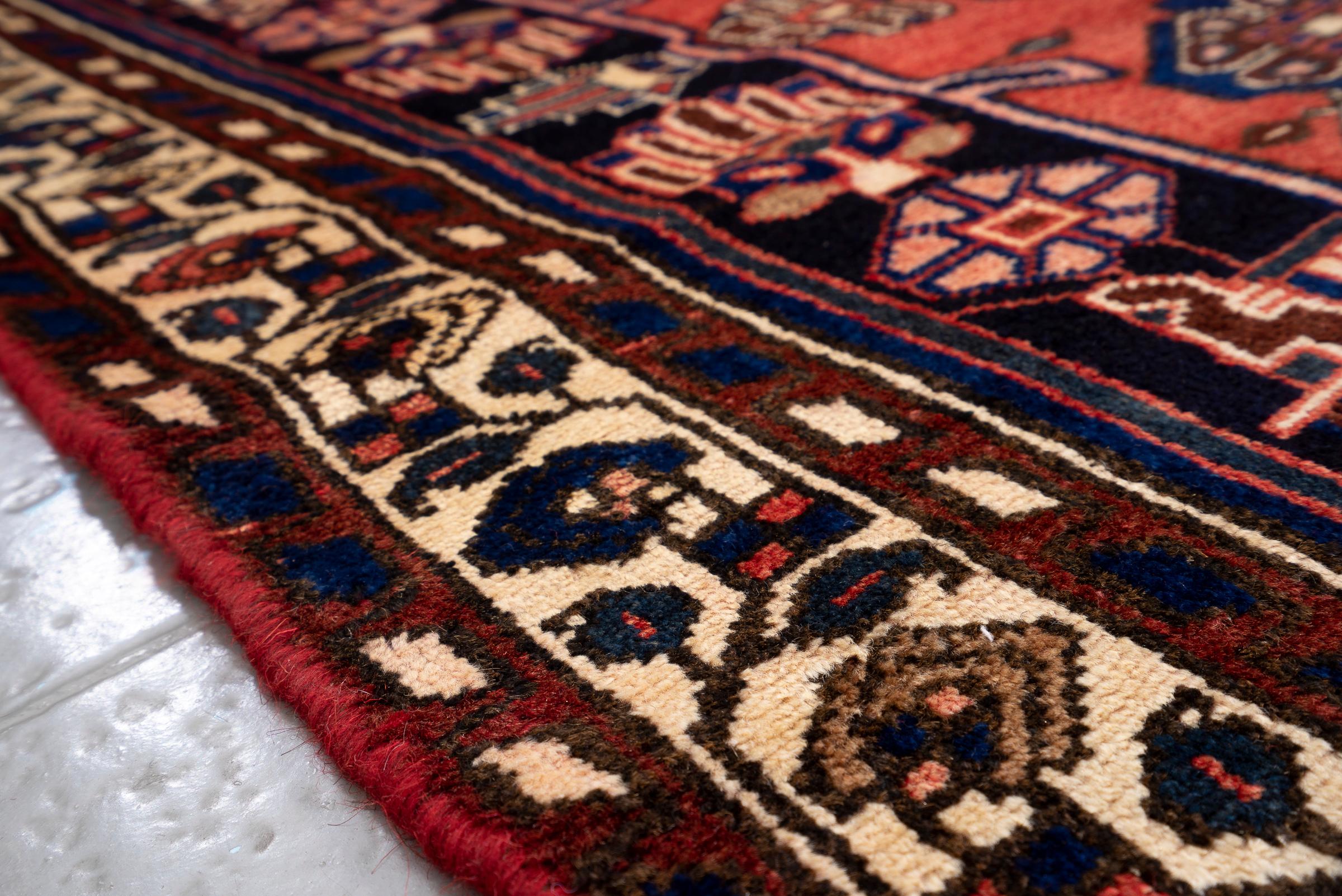 Vintage Nahavand Qaliche Persian Rug