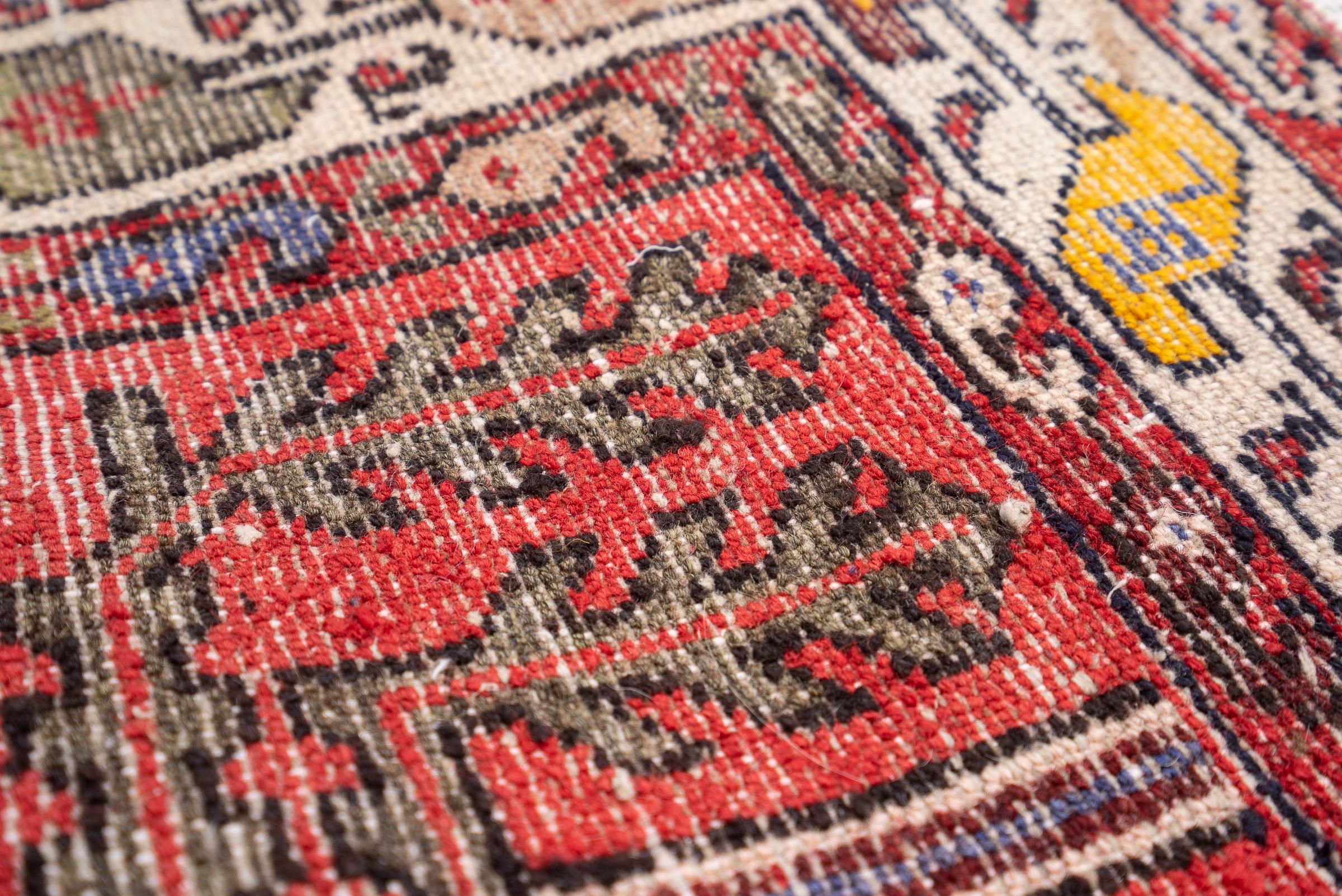 Vintage Red Shahsavan Qaliche Persian Rug