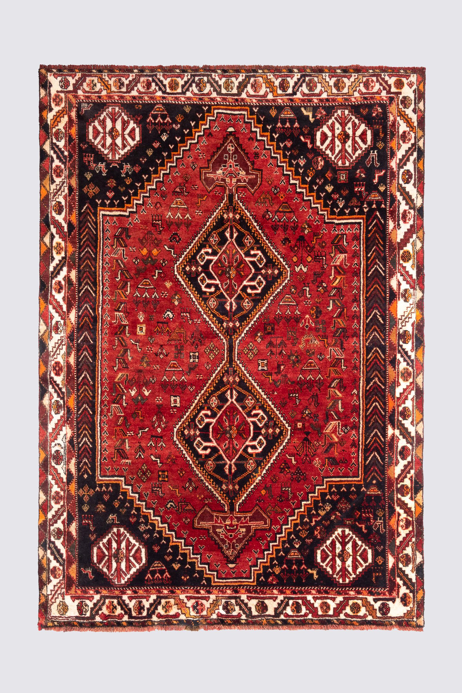 Semi Antique Dorian Qashqai Double Toranj Carpet 4.2SQM