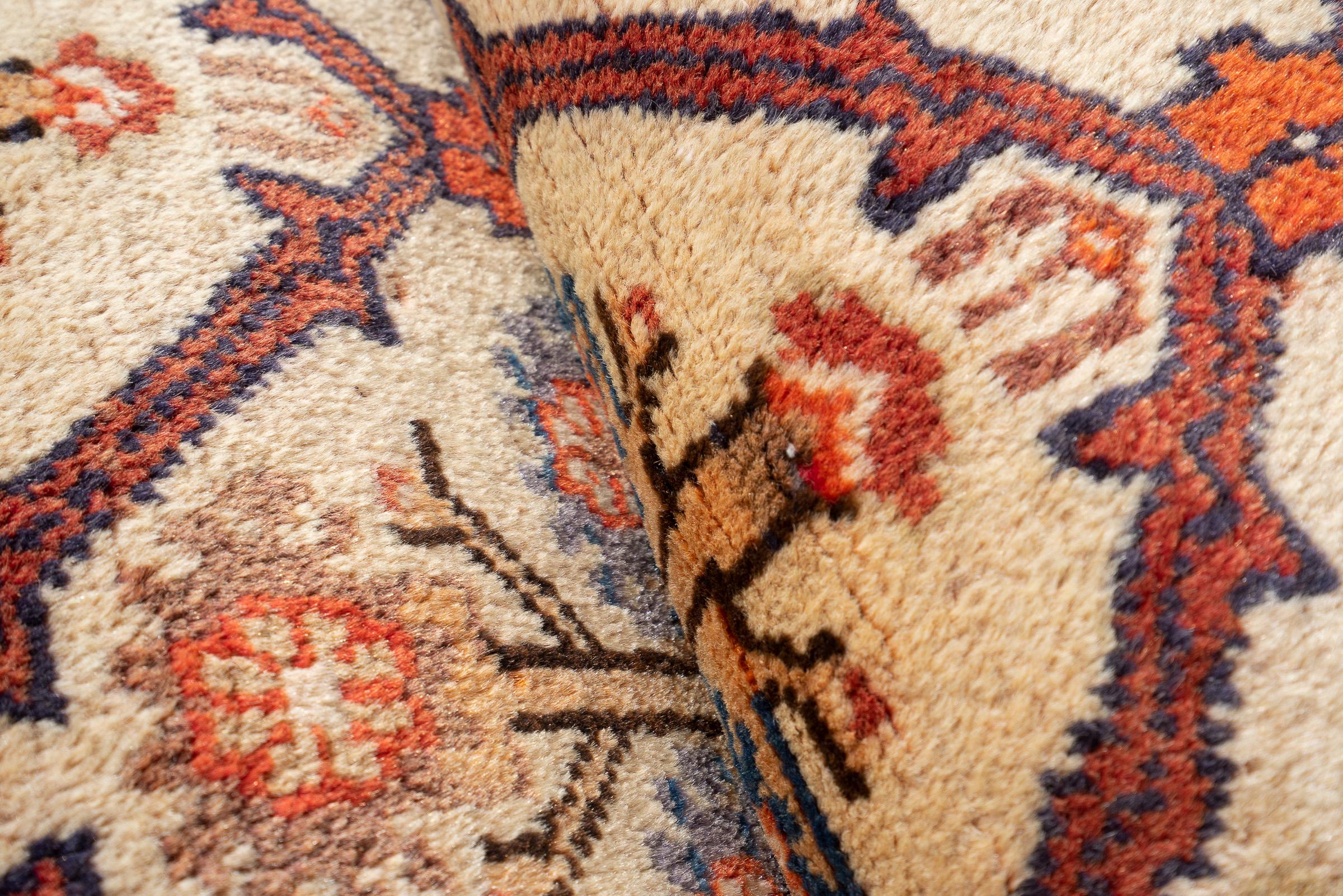 Vintage Bijar Vases Persian Rug