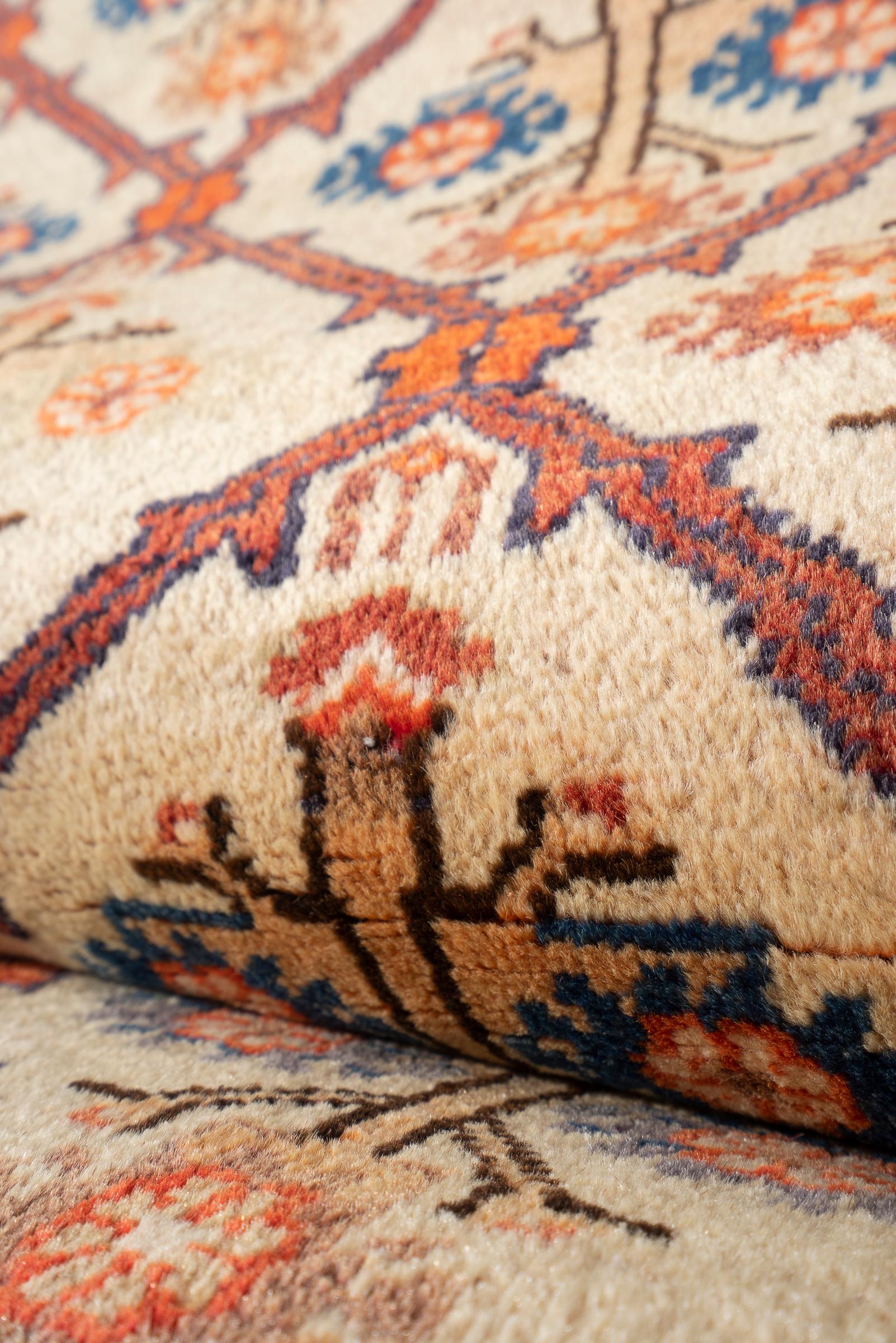 Vintage Bijar Vases Persian Rug
