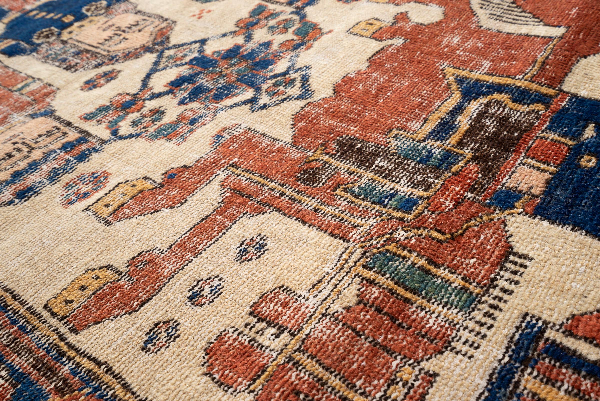 Antique Hooshang Shahi Persian Rug