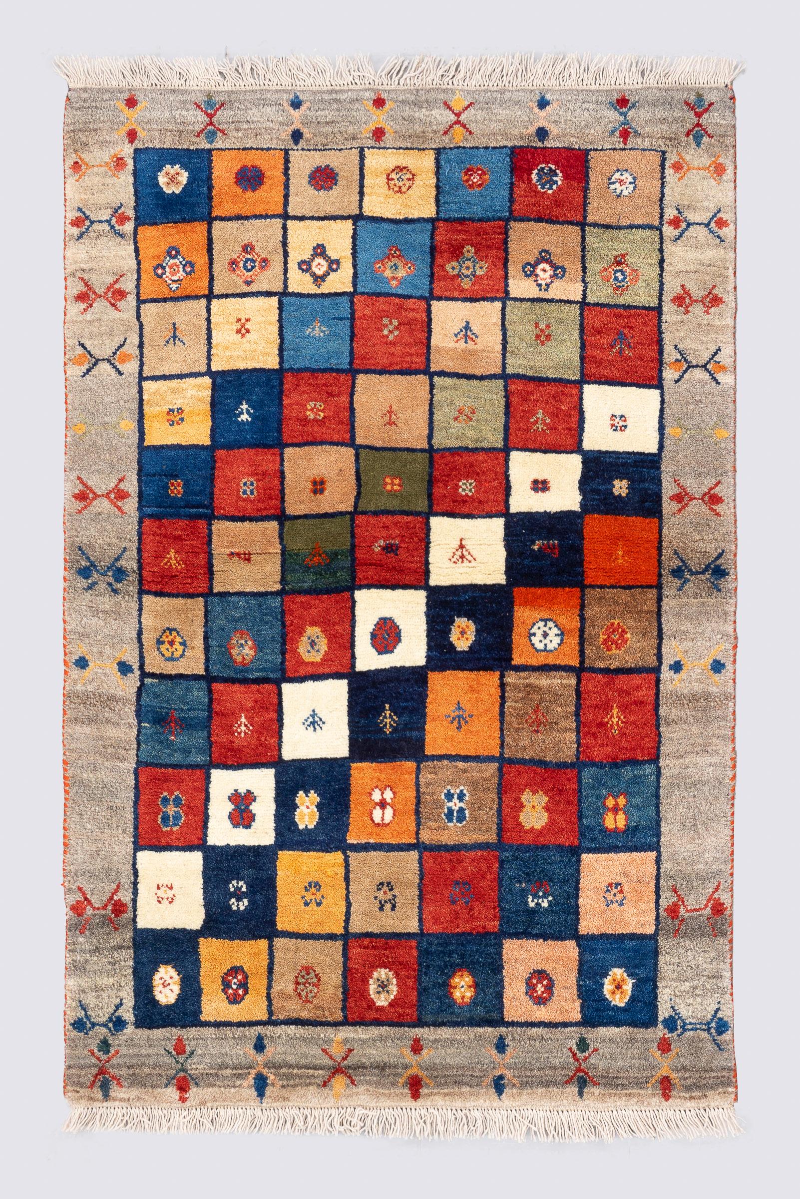 Vintage Qashqai Azonir Squares Gabbeh 1.5SQM