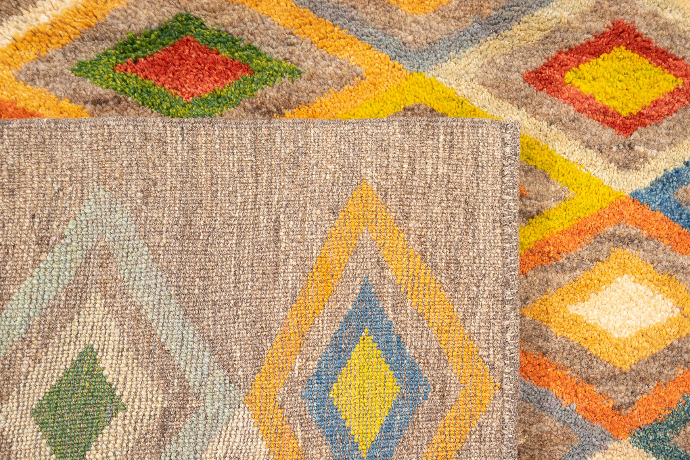 New Weave Qashqai Shooli Diamonds Persian Gabbeh Rug
