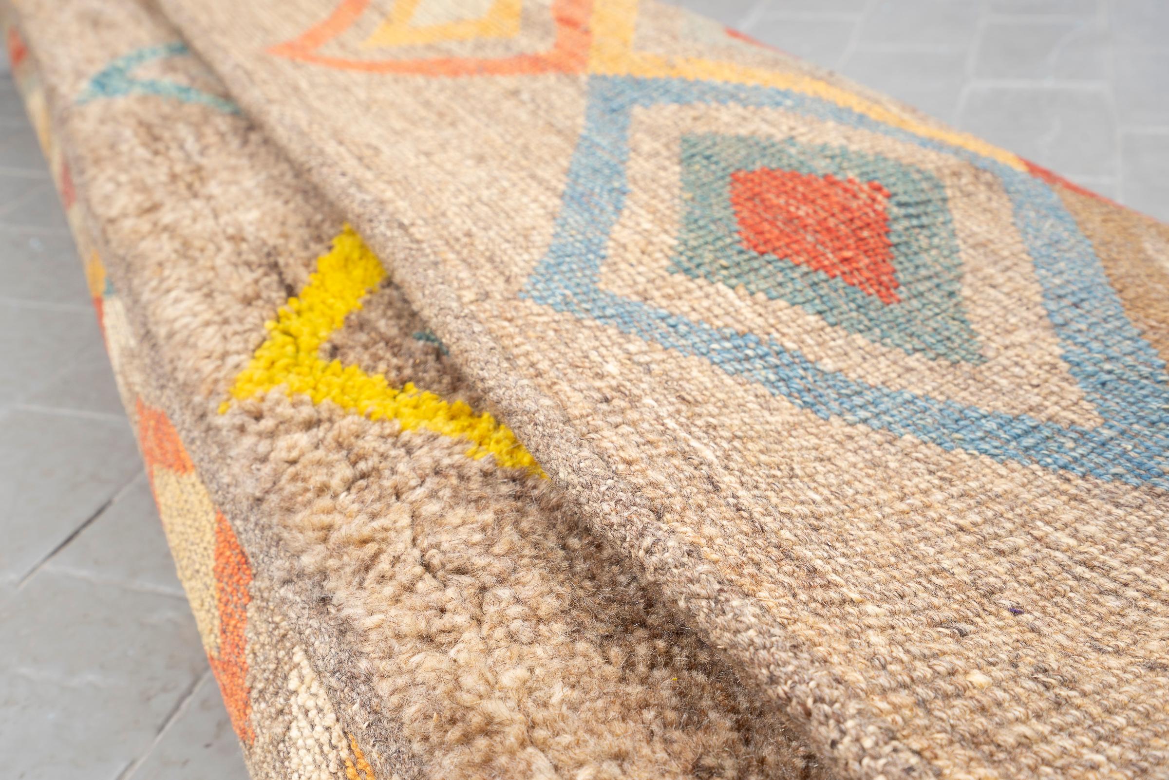 New Weave Qashqai Shooli Diamonds Persian Gabbeh Rug