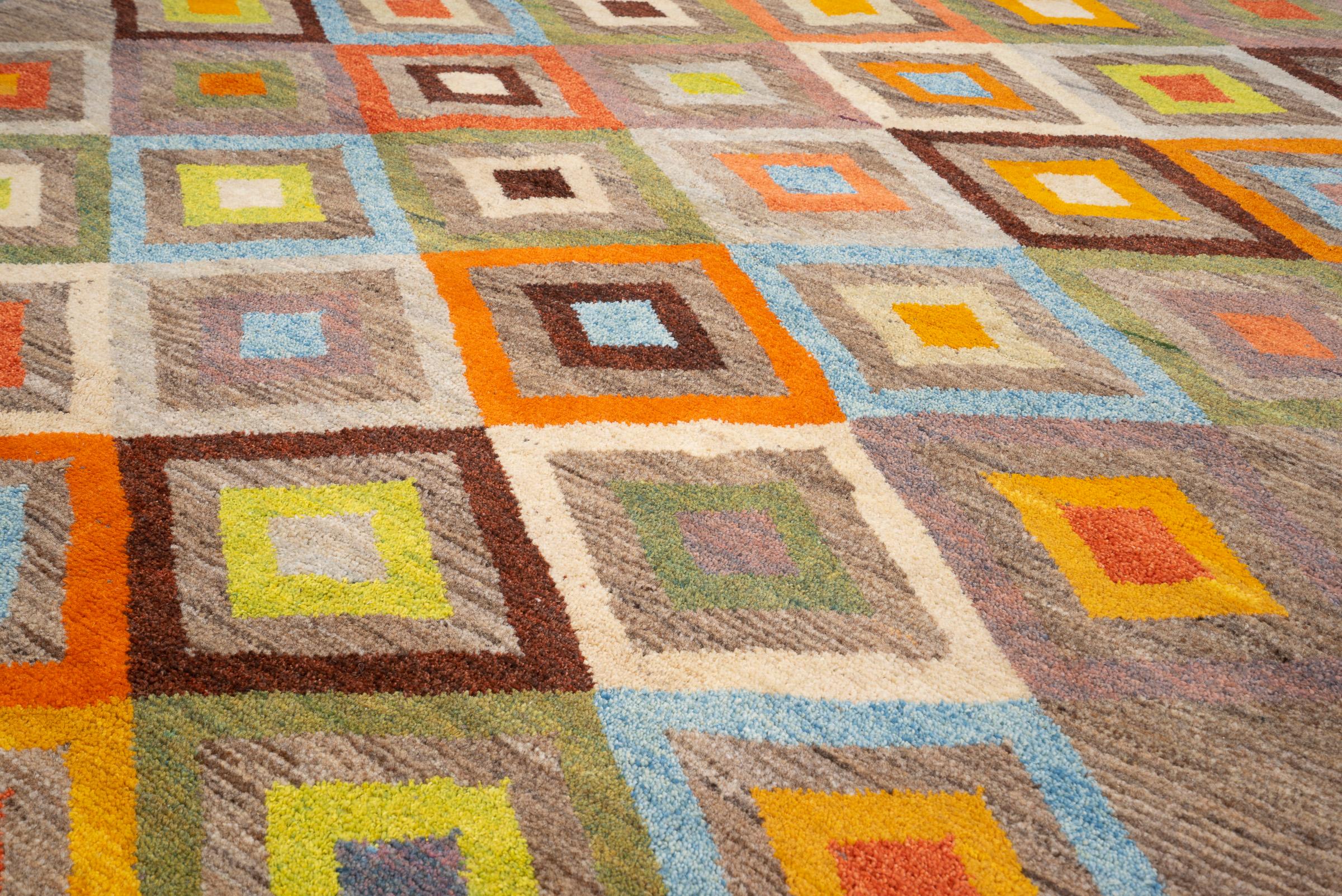 New Weave Qashqai Shooli Diamonds Persian Gabbeh Rug