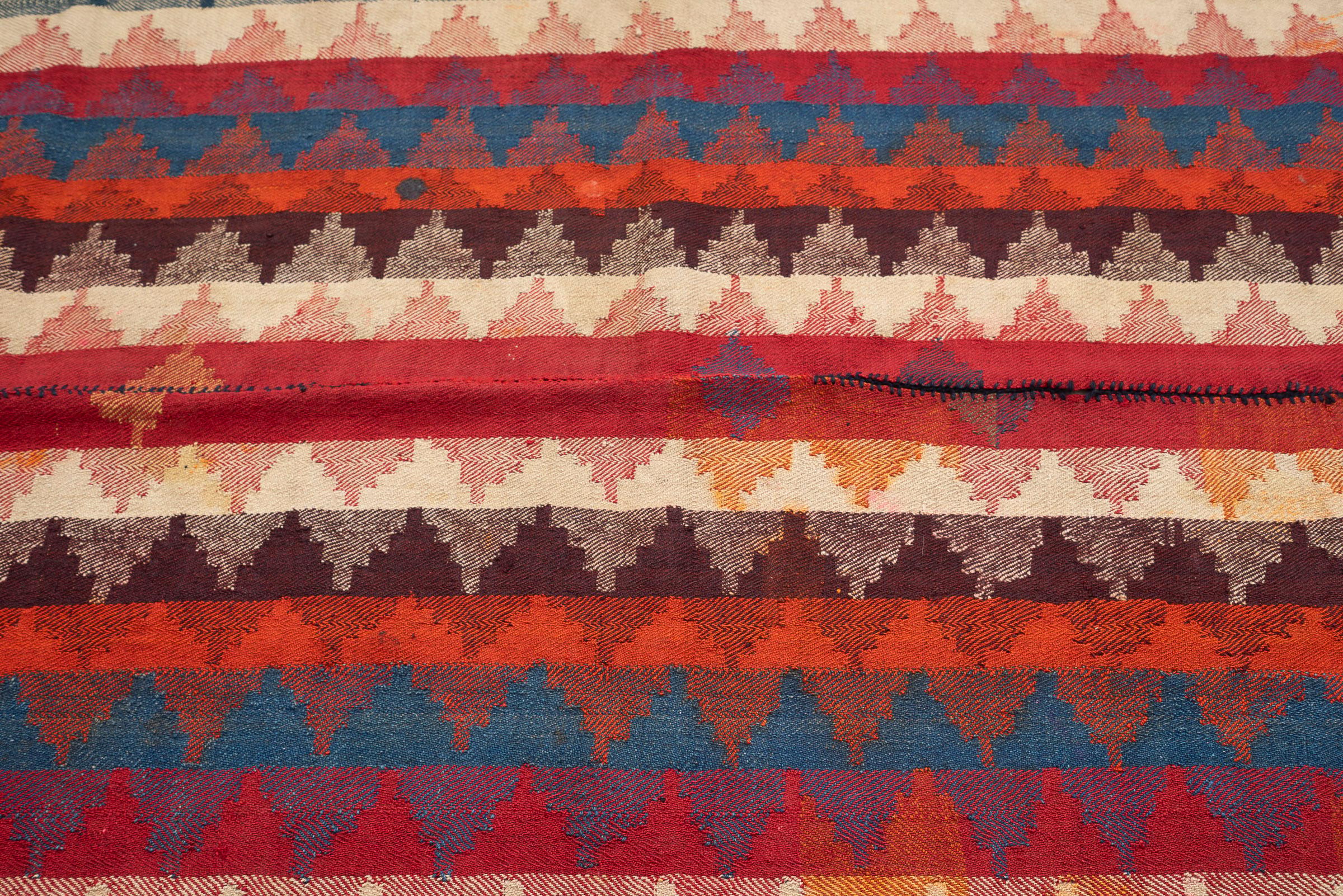 Qashqai Vintage Stripe Persian Jajim Flatweave
