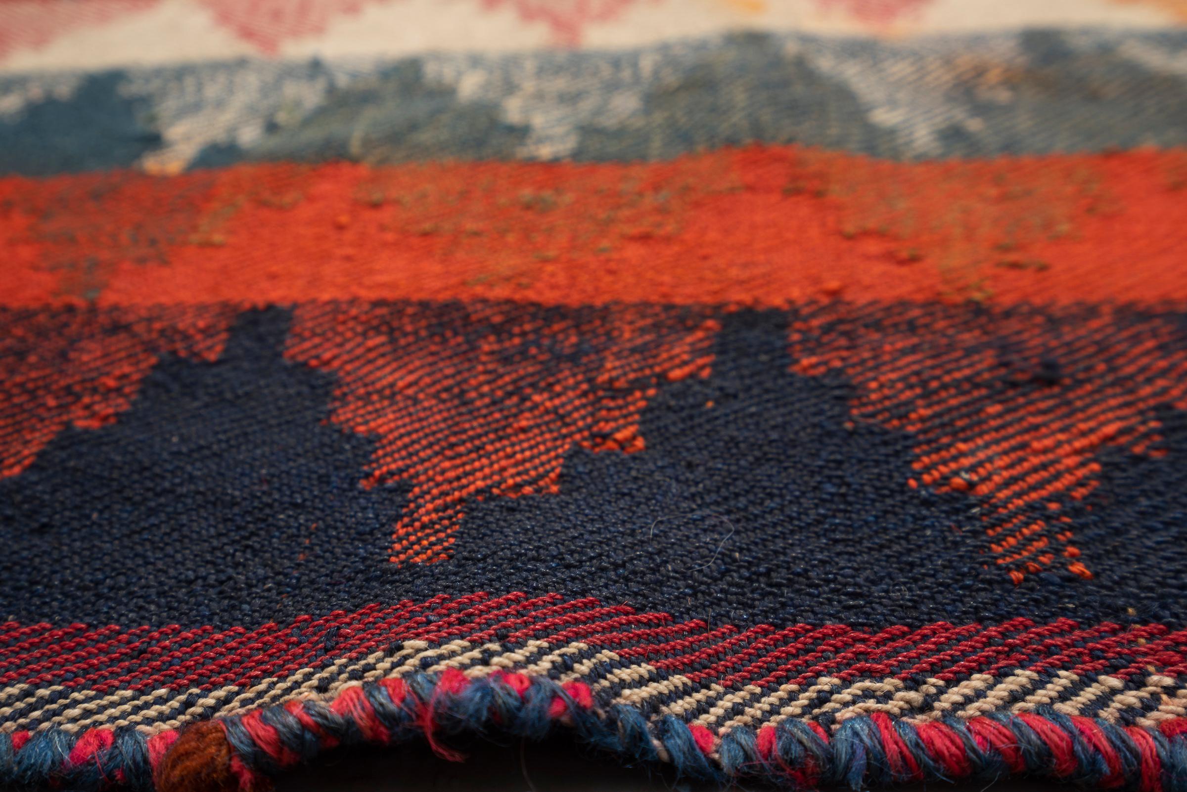 Qashqai Vintage Stripe Persian Jajim Flatweave
