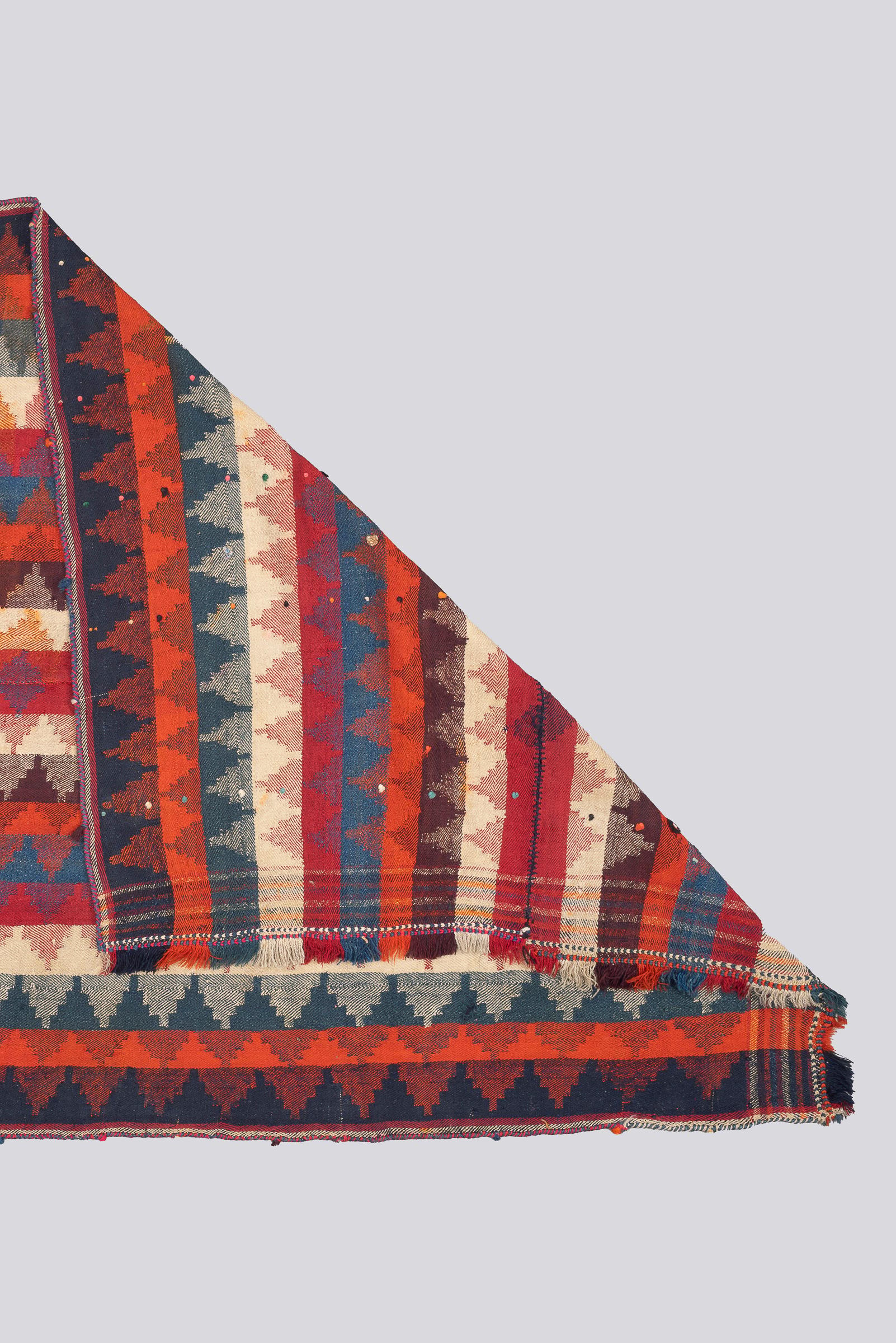 Qashqai Vintage Stripe Persian Jajim Flatweave
