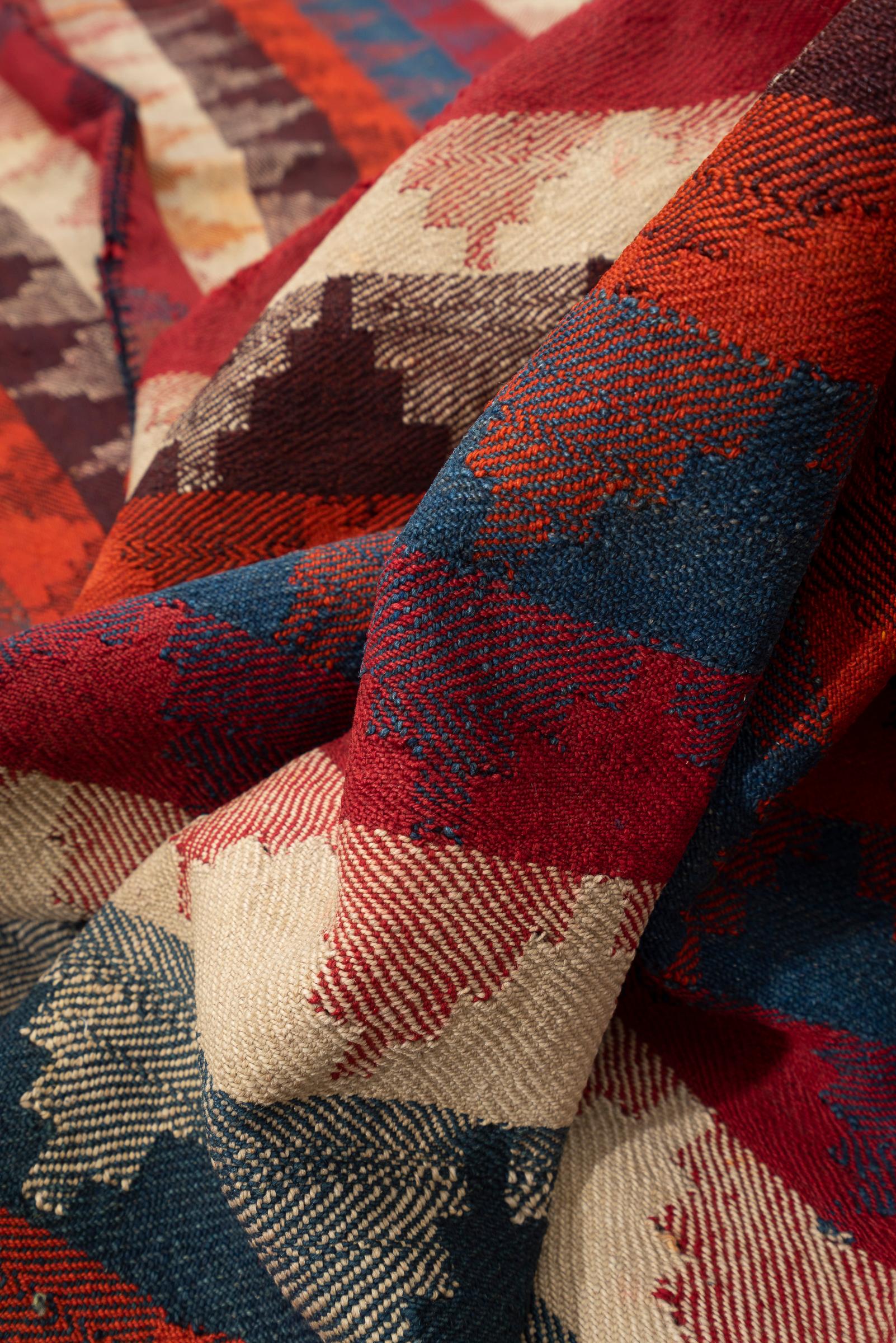 Qashqai Vintage Stripe Persian Jajim Flatweave