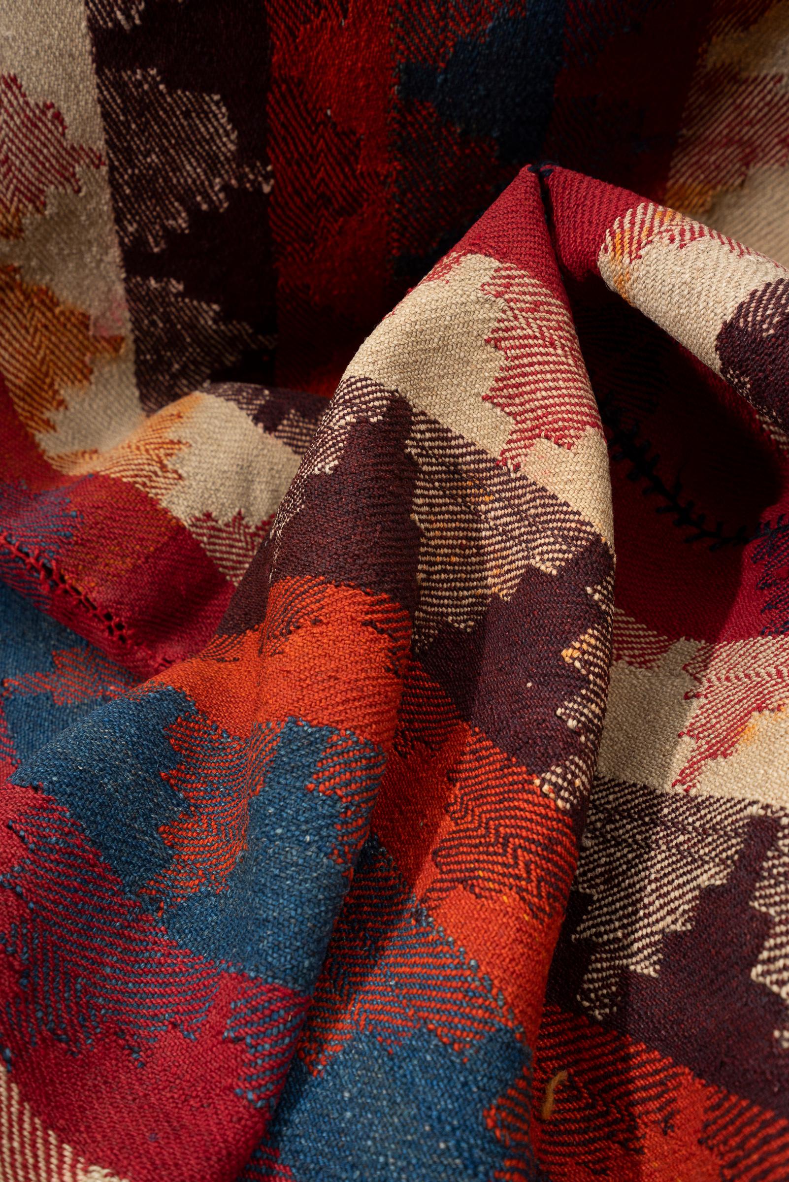 Qashqai Vintage Stripe Persian Jajim Flatweave