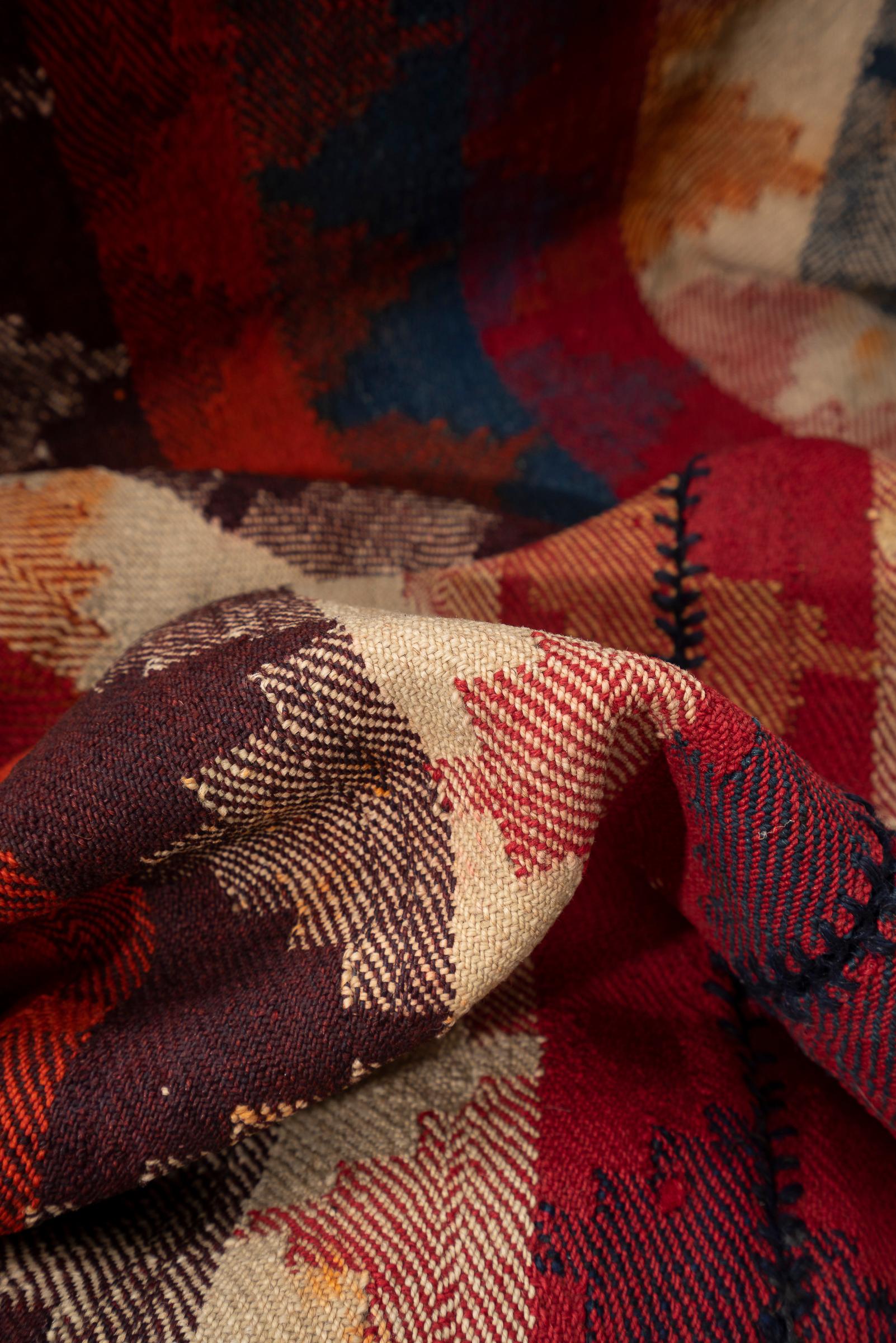 Qashqai Vintage Stripe Persian Jajim Flatweave
